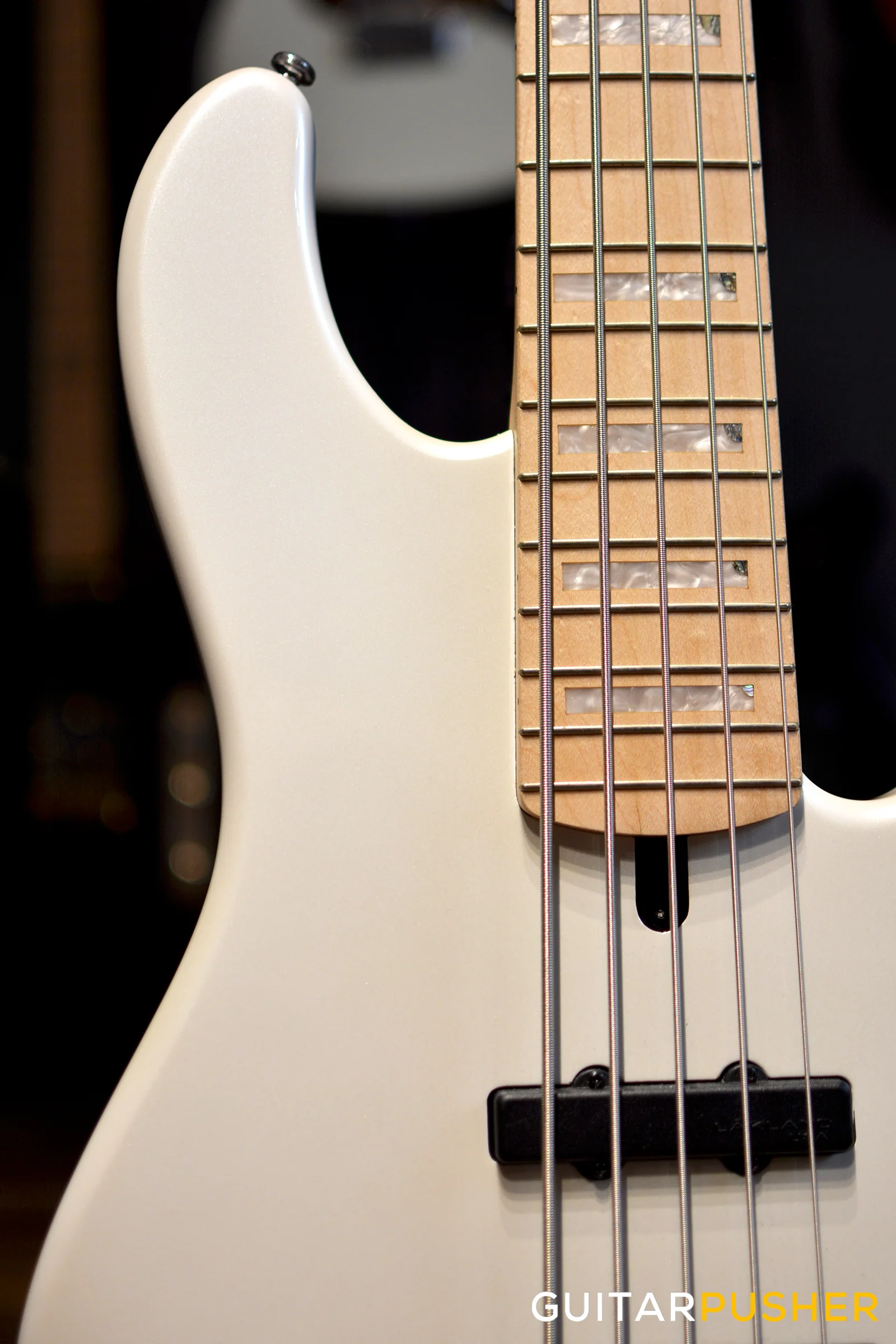 Lakland Skyline Series 55-02 Custom 5-String Bass (White Pearl) - Image 2