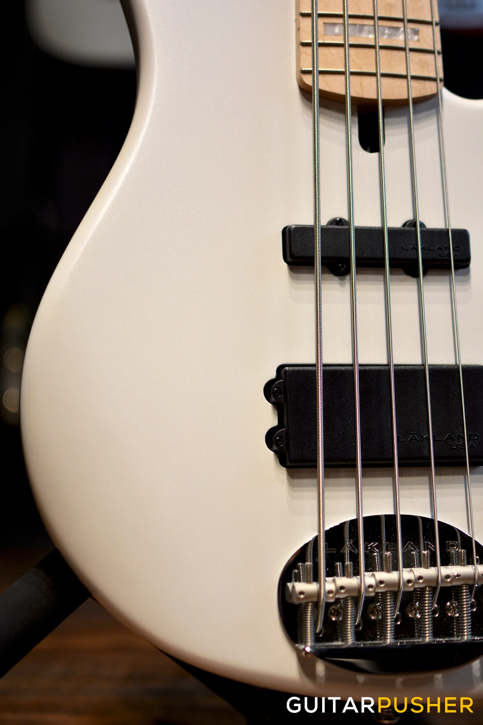 Lakland Skyline Series 55-02 Custom 5-String Bass (White Pearl) - Image 3