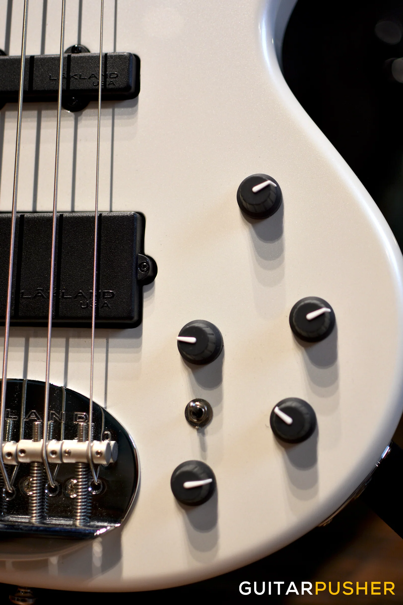 Lakland Skyline Series 55-02 Custom 5-String Bass (White Pearl) - Image 5