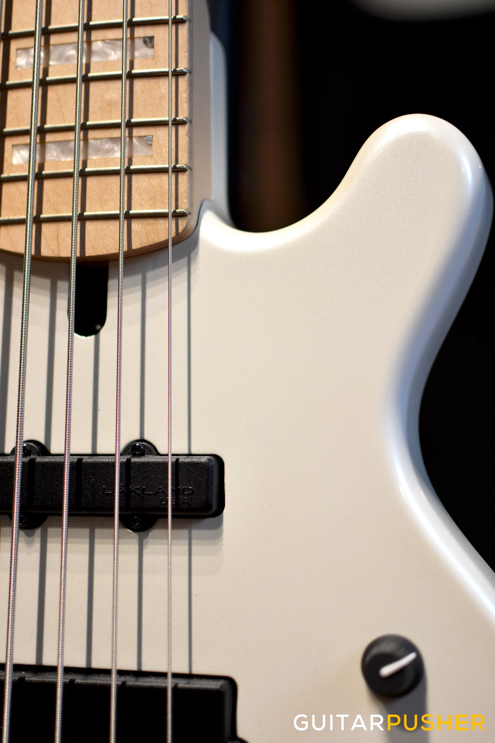 Lakland Skyline Series 55-02 Custom 5-String Bass (White Pearl) - Image 6