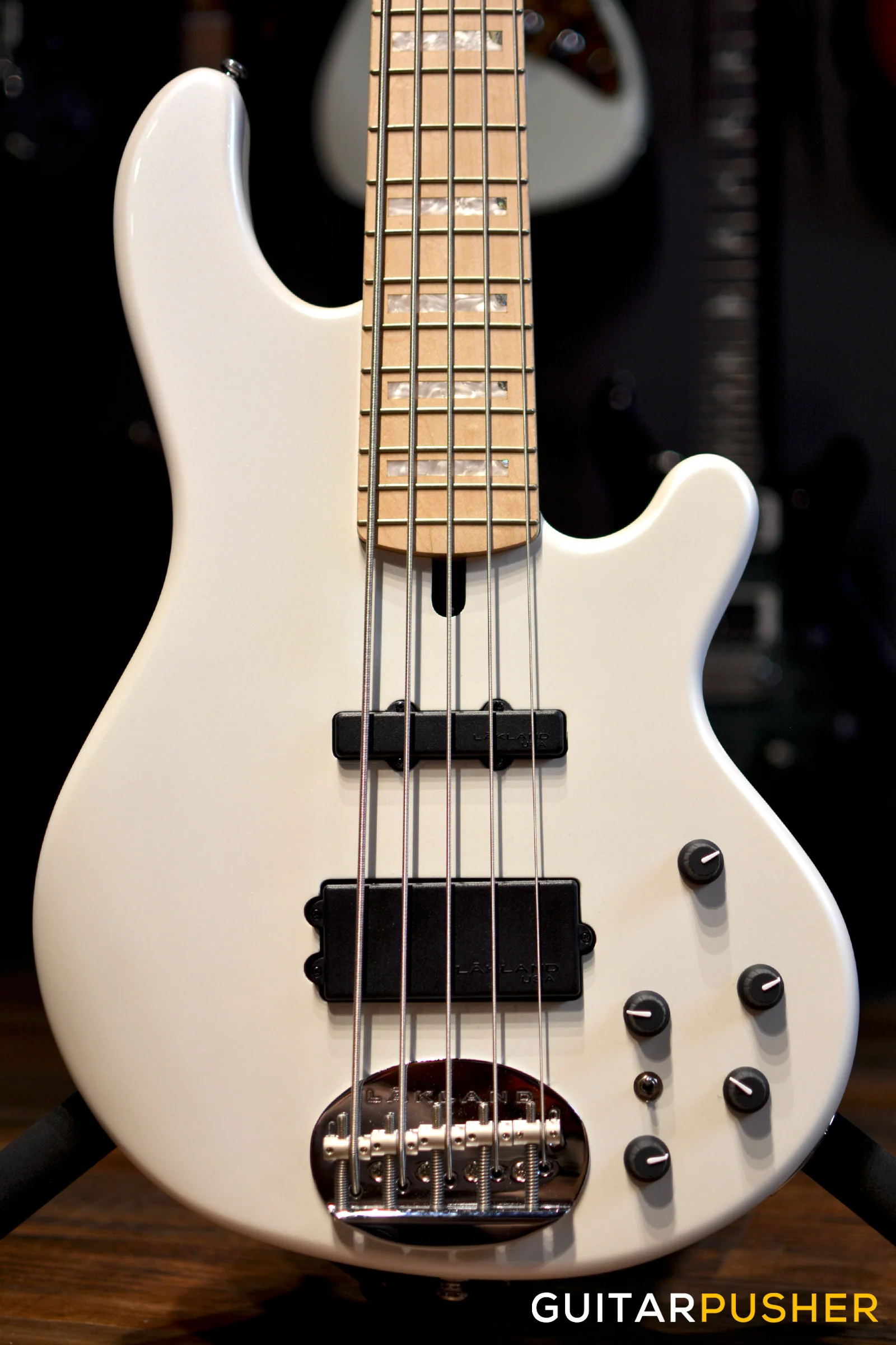Lakland Skyline Series 55-02 Custom 5-String Bass (White Pearl) - Image 7