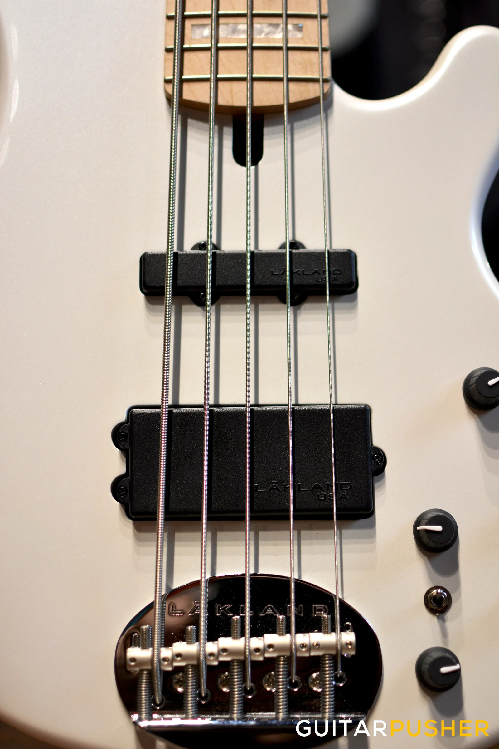 Lakland Skyline Series 55-02 Custom 5-String Bass (White Pearl) - Image 8