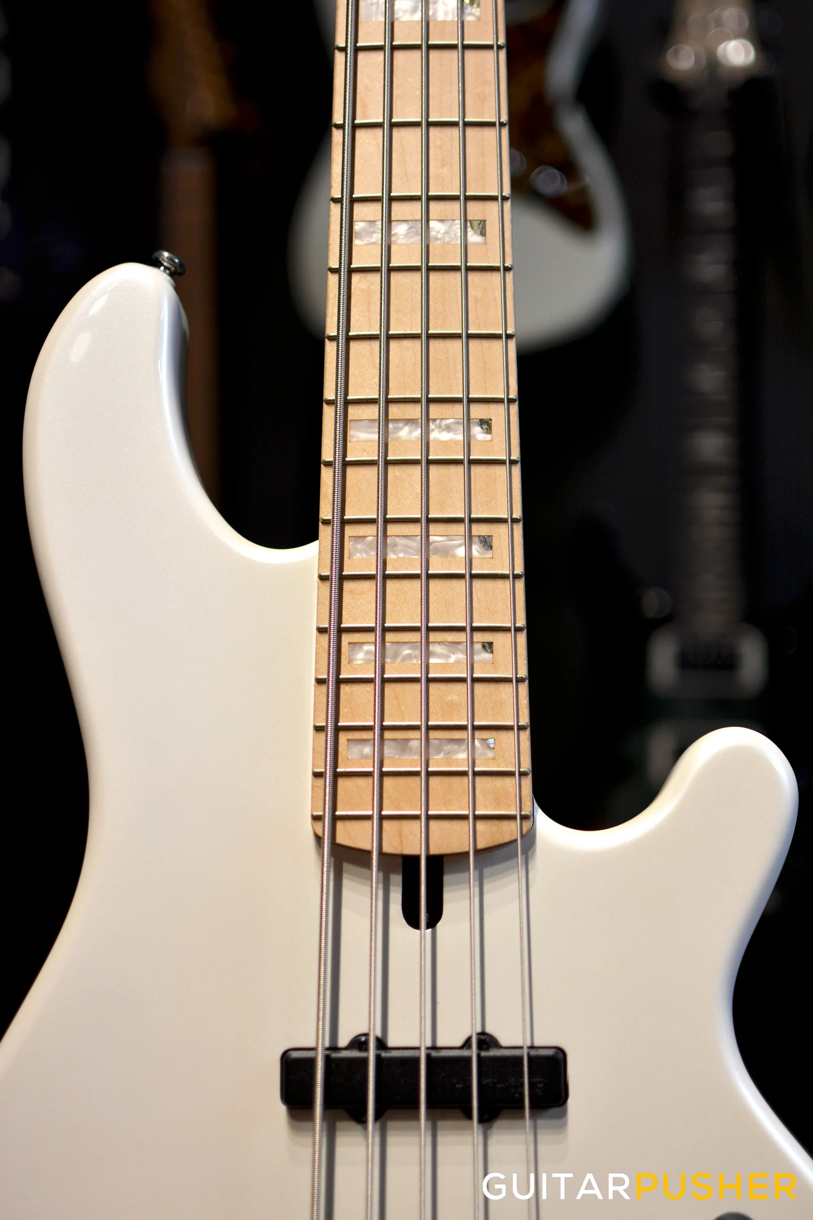 Lakland Skyline Series 55-02 Custom 5-String Bass (White Pearl) - Image 9