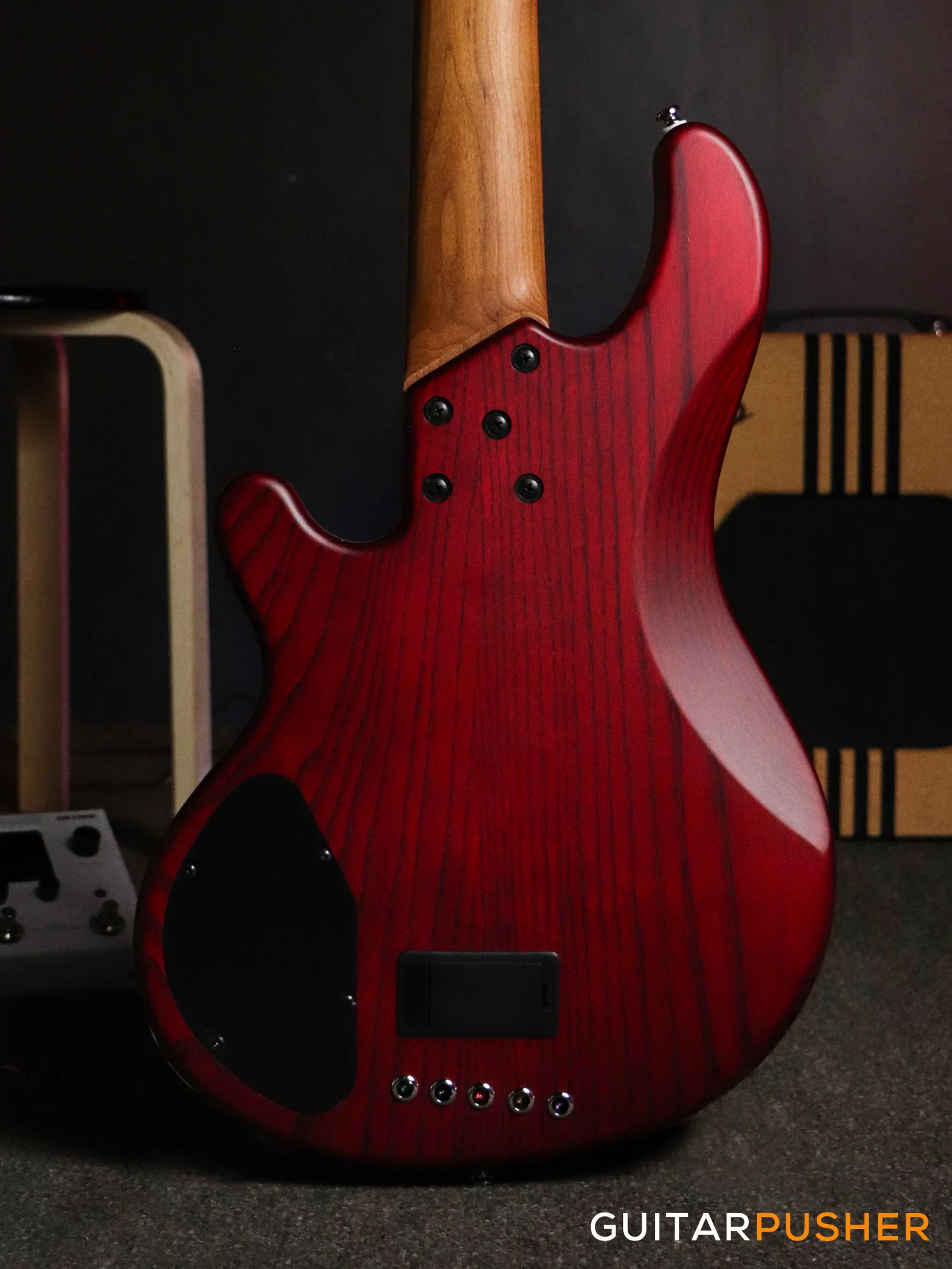 Lakland Skyline Series 55-02 Deluxe 5-String Bass (Satin Cherry Sunburst) - Image 5