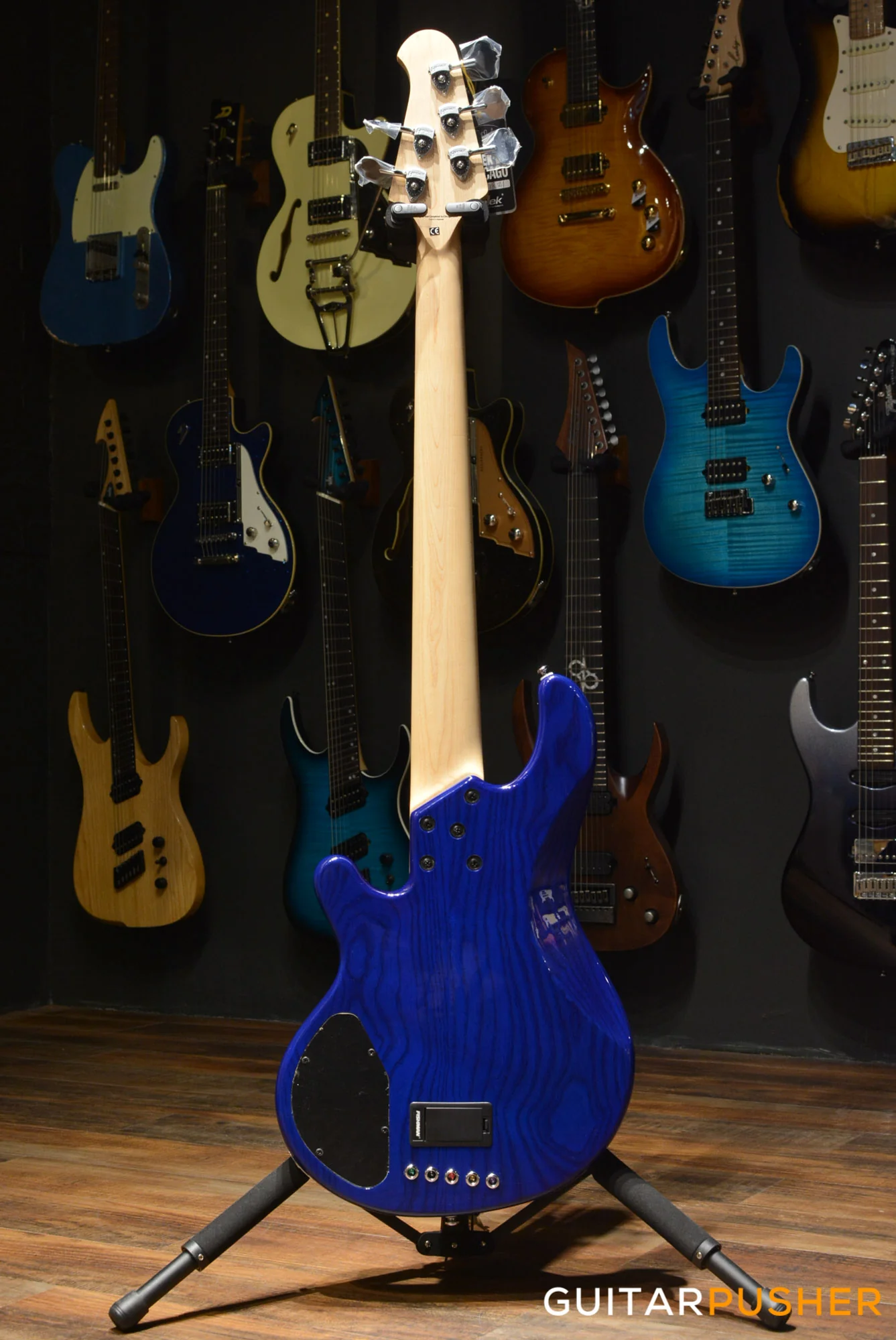 Lakland Skyline Series 55-02 Deluxe 5-String Bass (Trans Blue) - Image 3