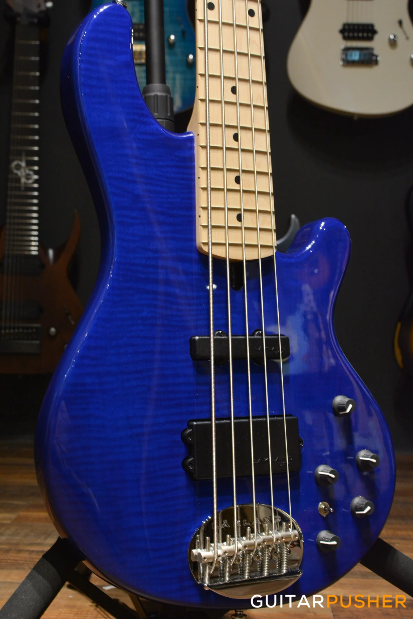 Lakland Skyline Series 55-02 Deluxe 5-String Bass (Trans Blue) - Image 4