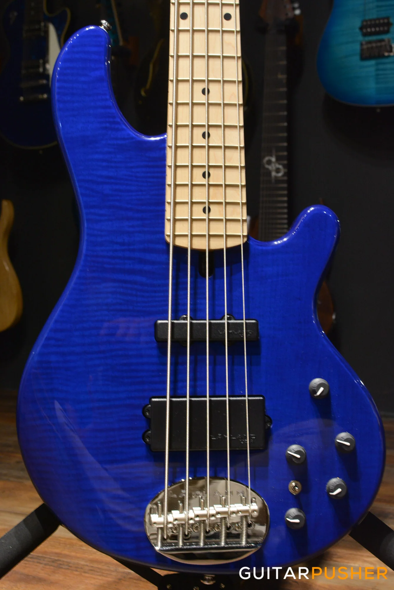 Lakland Skyline Series 55-02 Deluxe 5-String Bass (Trans Blue) - Image 5