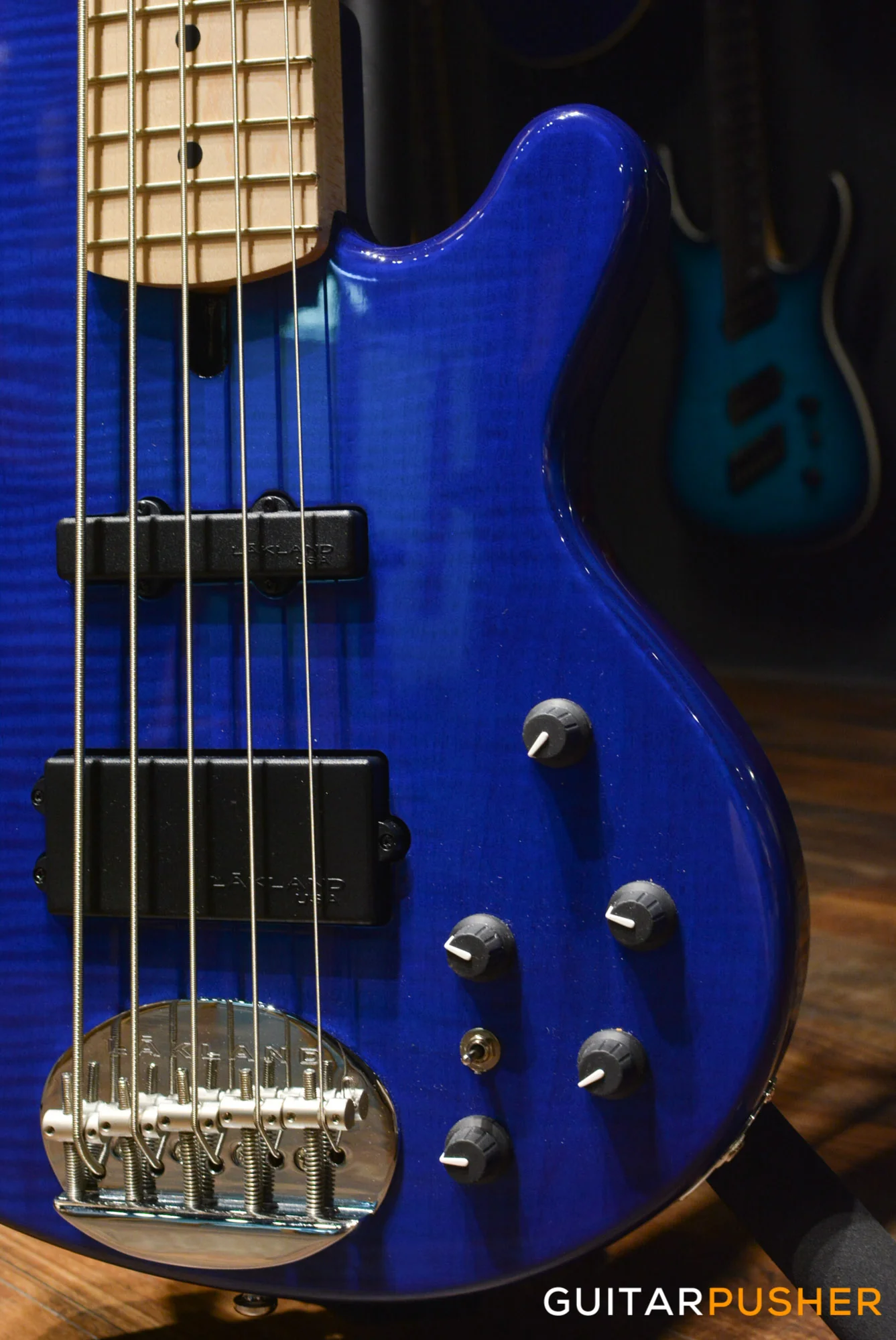 Lakland Skyline Series 55-02 Deluxe 5-String Bass (Trans Blue) - Image 6