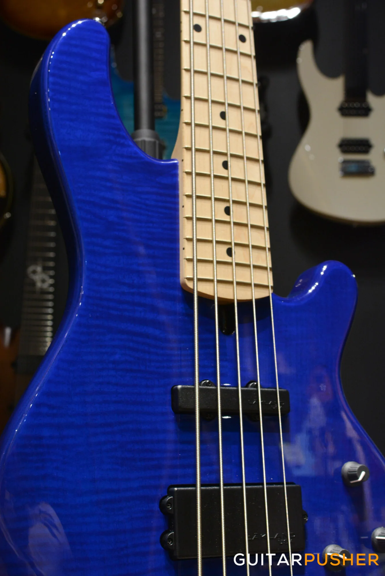 Lakland Skyline Series 55-02 Deluxe 5-String Bass (Trans Blue) - Image 8