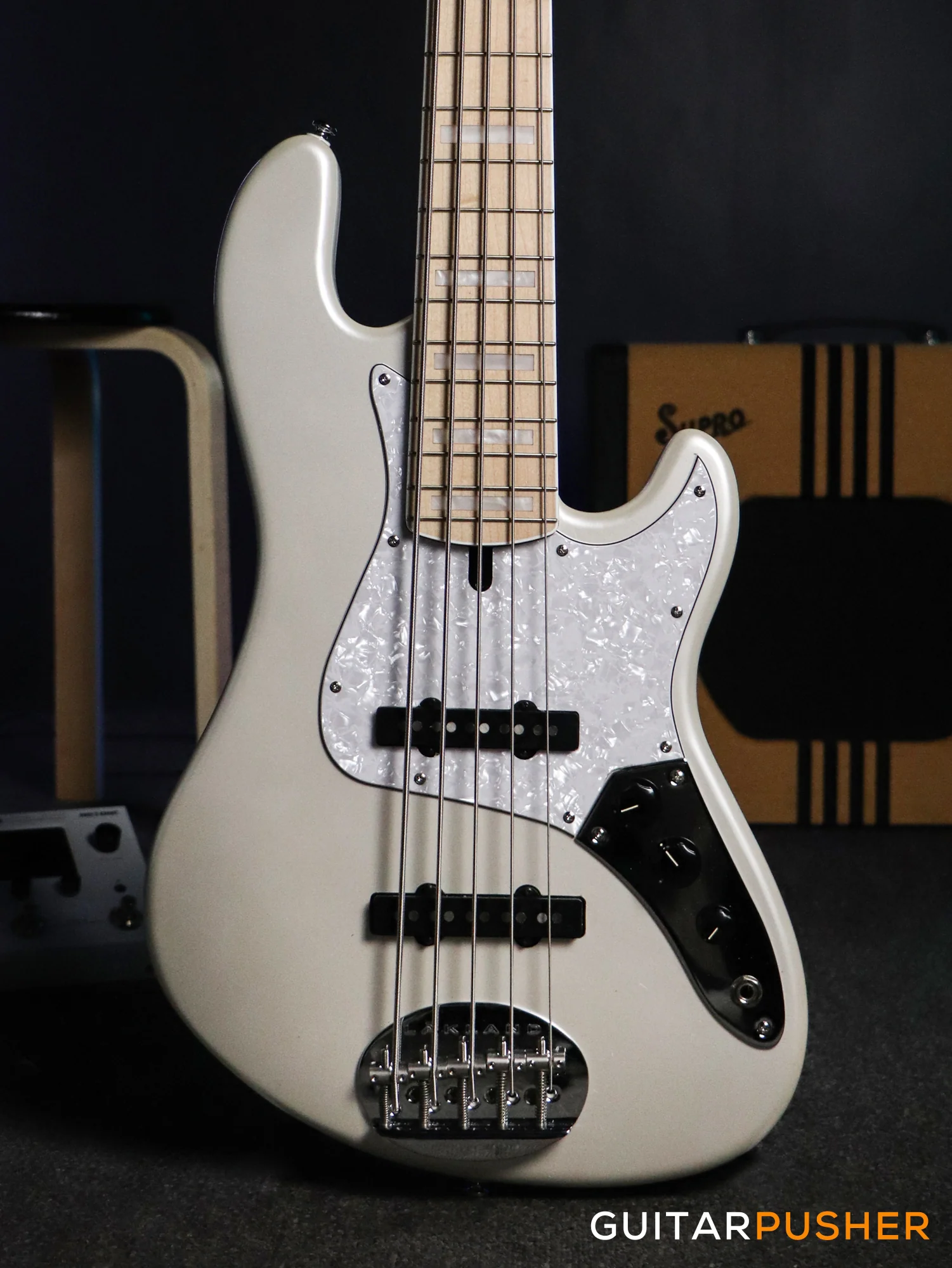 Lakland Skyline Series Darryl Jones DJ-5 5-String Signature Jazz Bass (White Pearl)