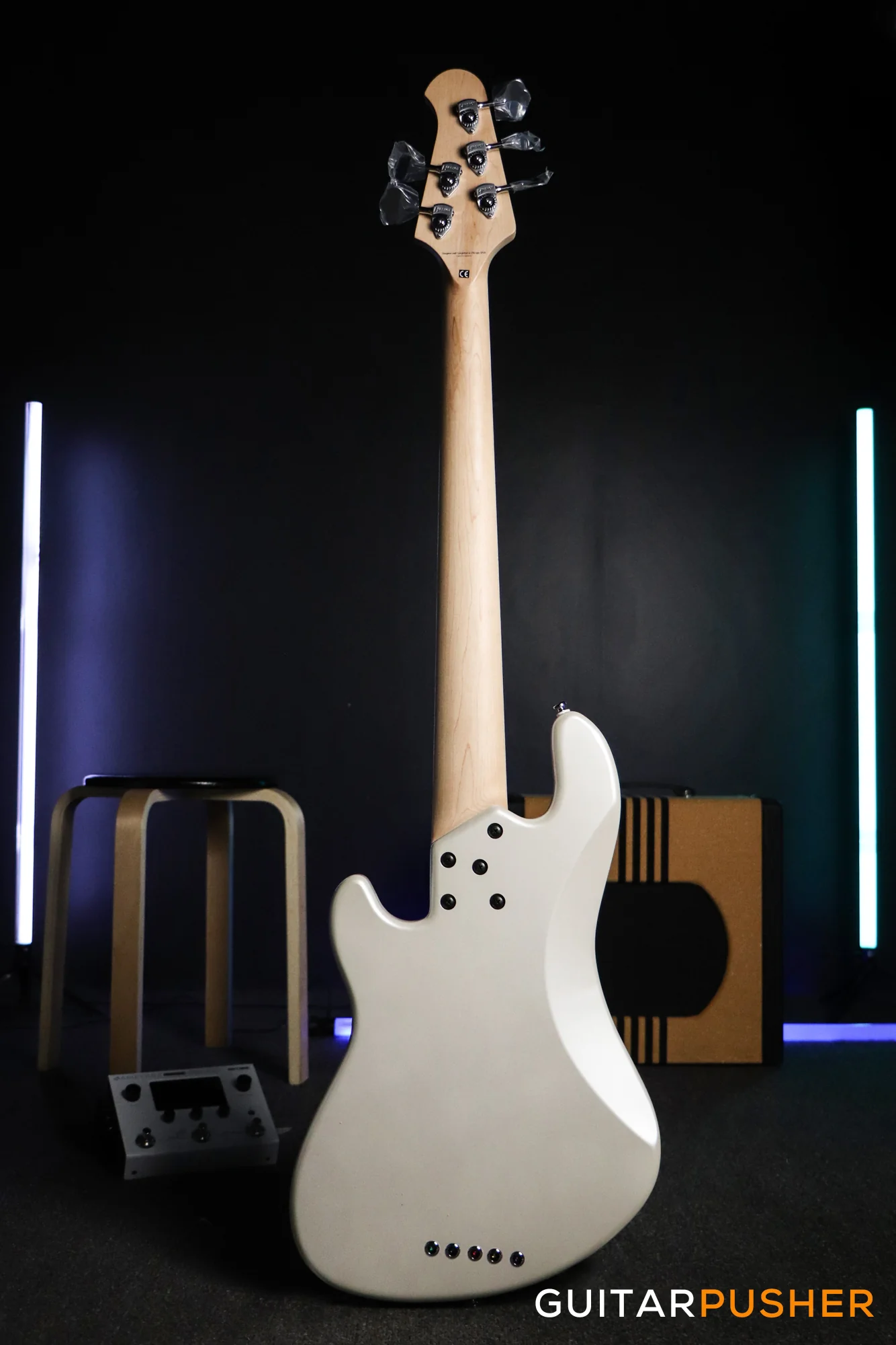 Lakland Skyline Series Darryl Jones DJ-5 5-String Signature Jazz Bass (White Pearl) - Image 6