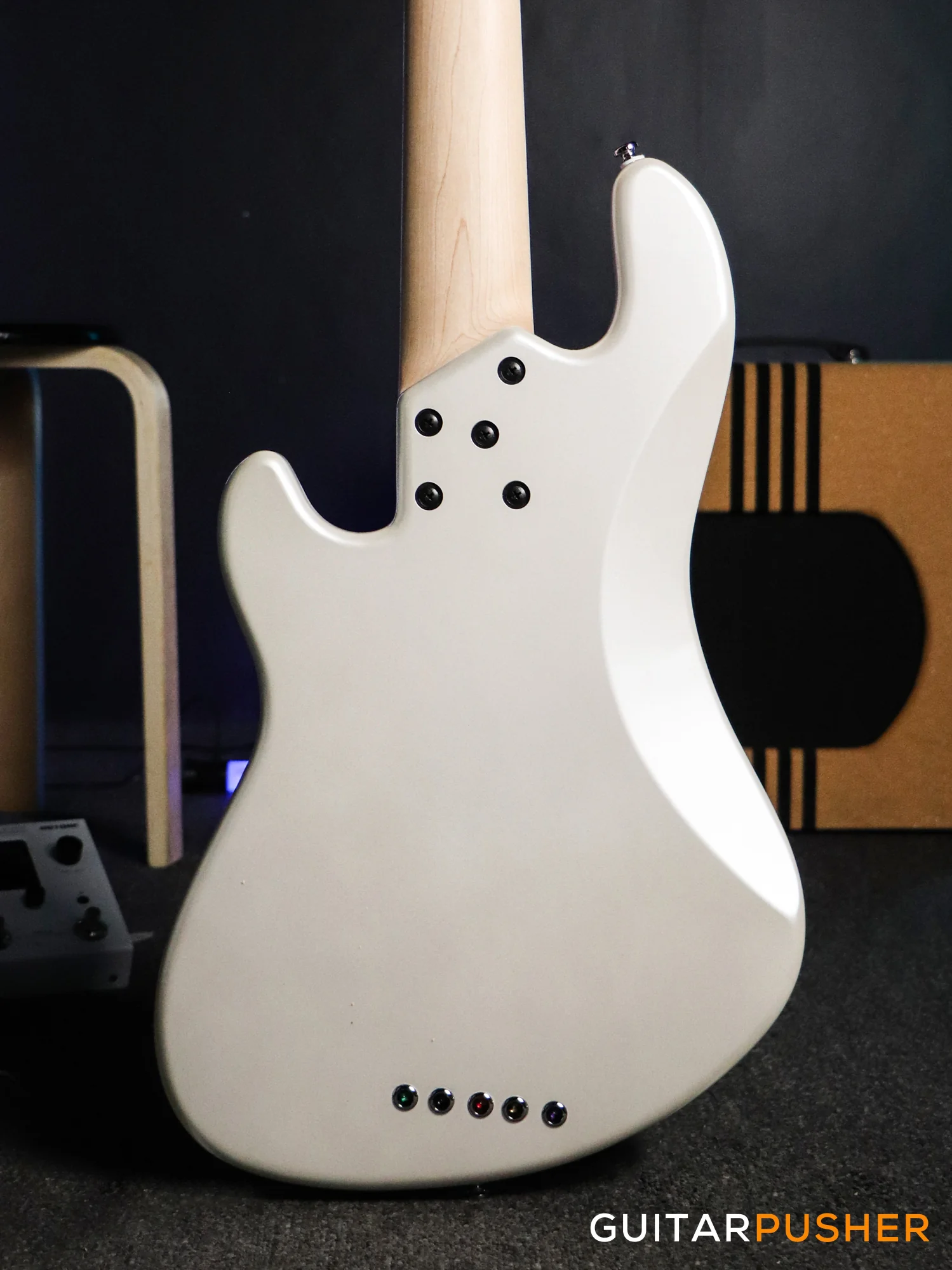 Lakland Skyline Series Darryl Jones DJ-5 5-String Signature Jazz Bass (White Pearl) - Image 7