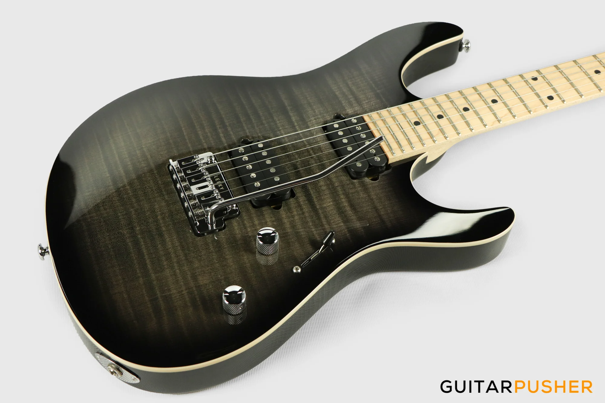 Leeky L-Series L15 HH S Style (Flamed Maple Top/Maple Fingerboard) - Black Burst - Image 10