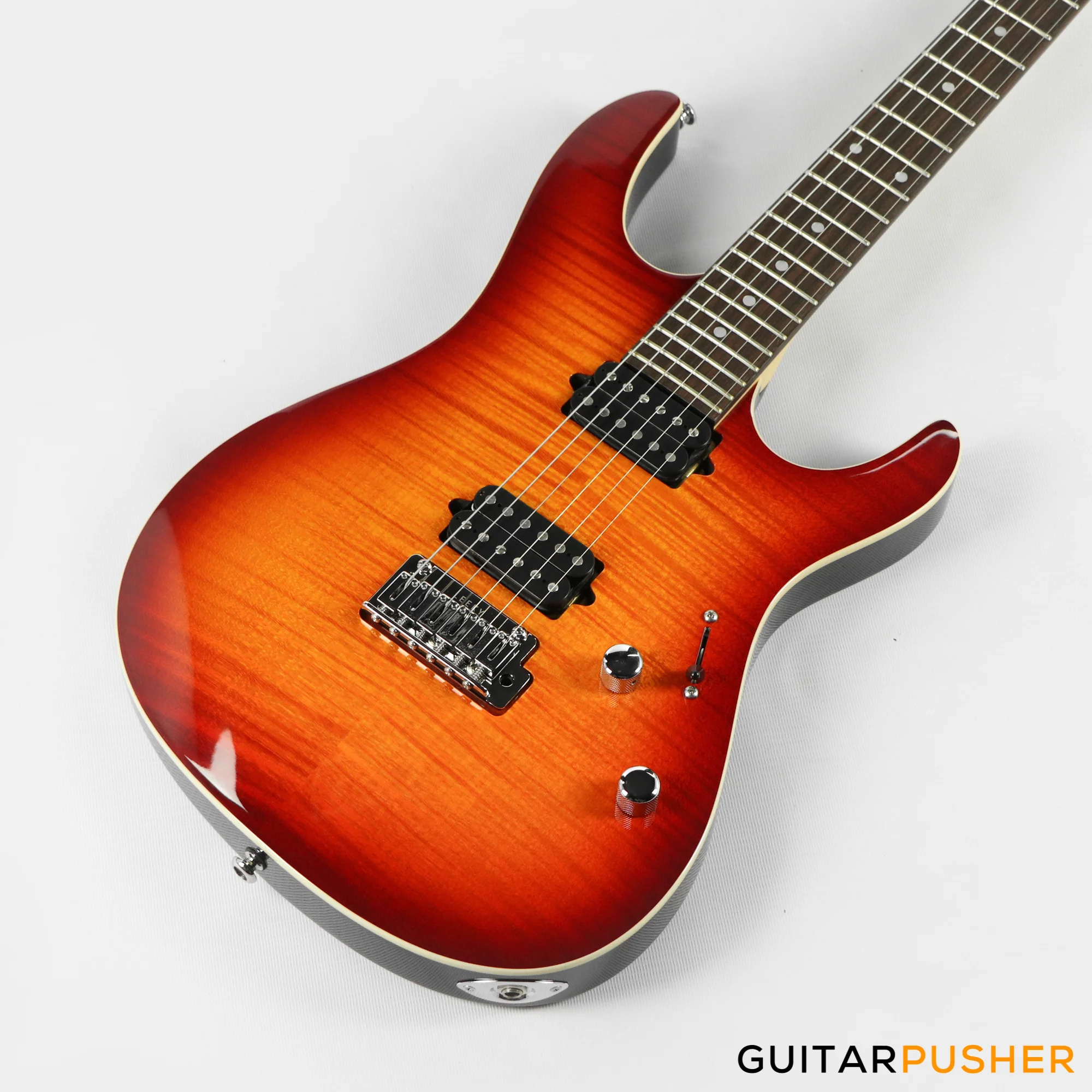 Leeky L-Series L15 HH S Style (Flamed Maple Top/Rosewood Fingerboard) - Fireburst - Image 10