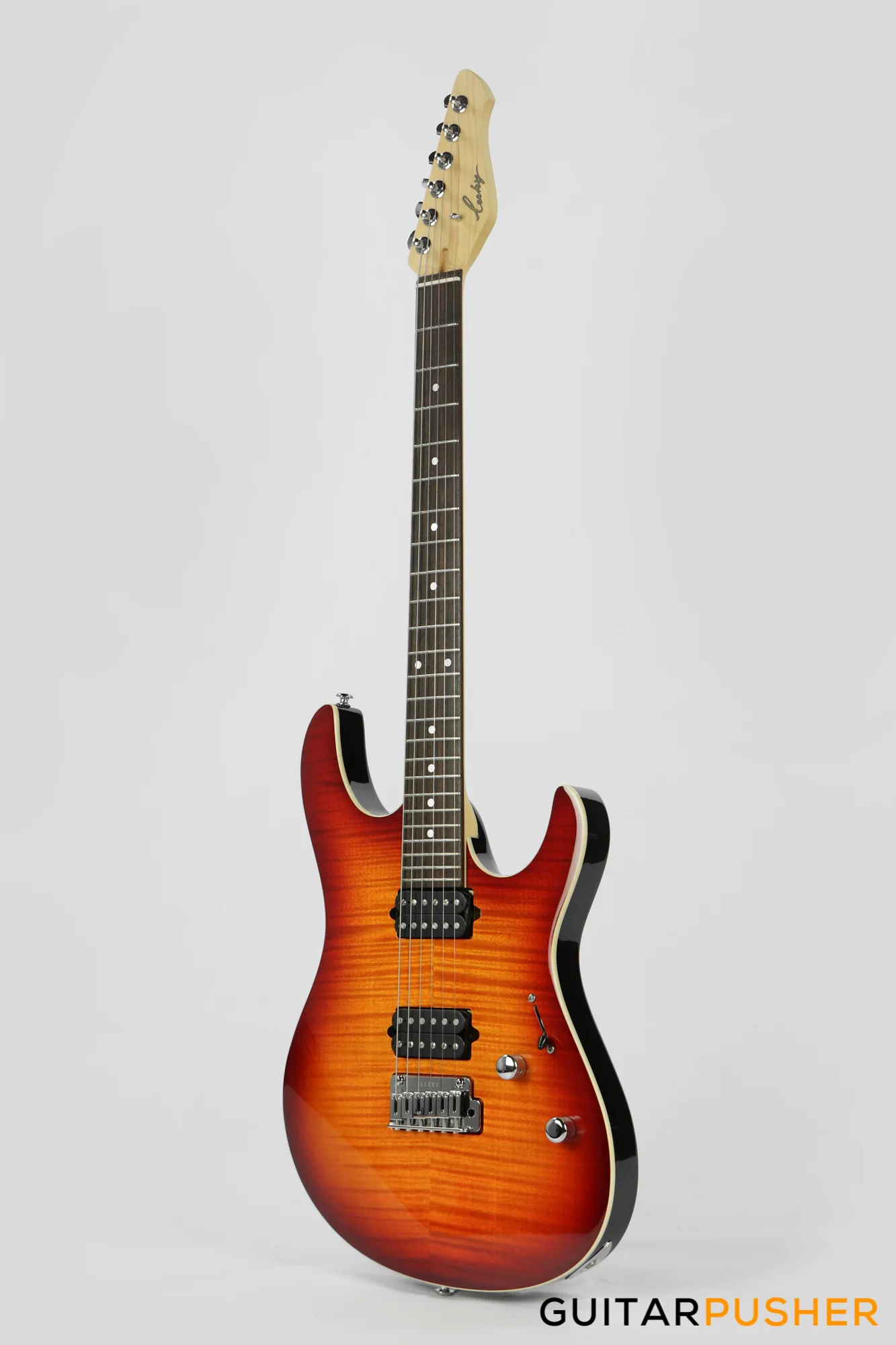 Leeky L-Series L15 HH S Style (Flamed Maple Top/Rosewood Fingerboard) - Fireburst - Image 6