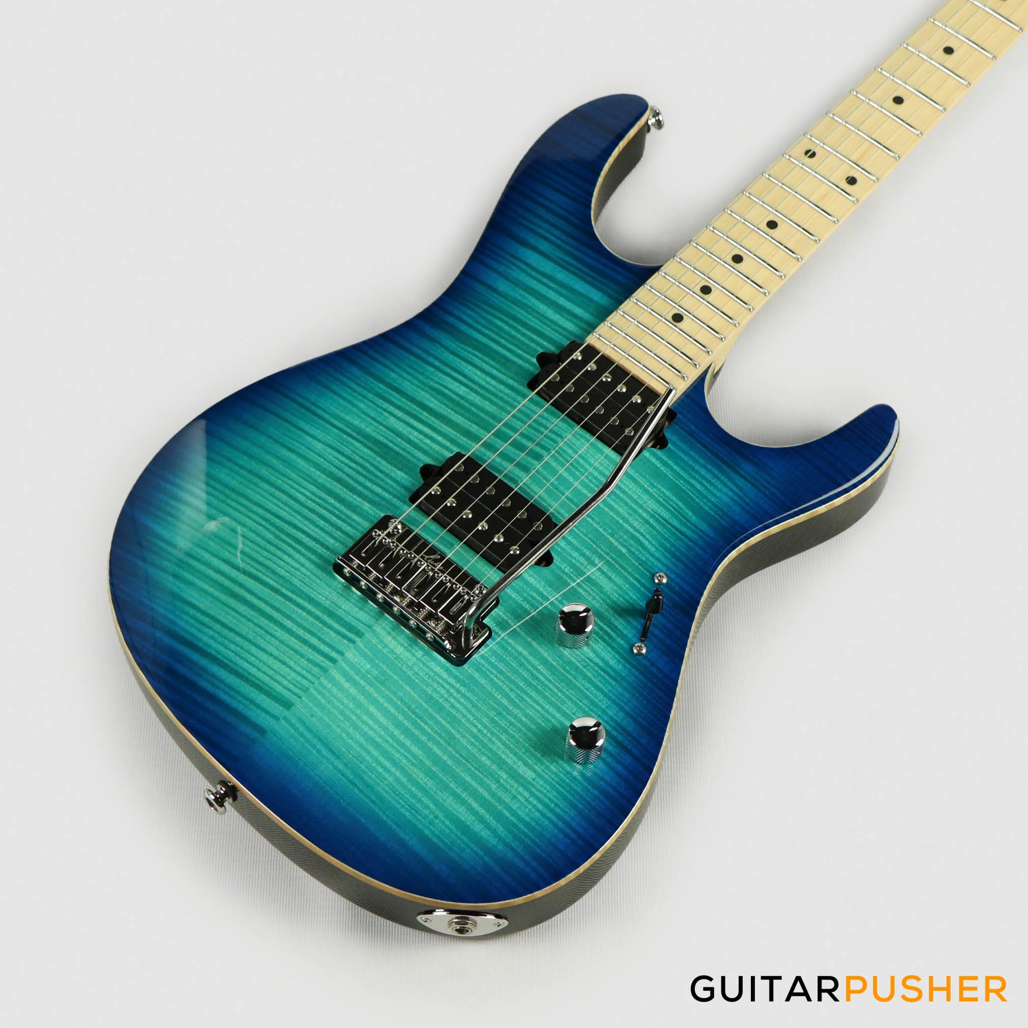 Leeky L-Series L25 HH S-Style(Flamed Maple Top/Maple Fingerboard) - Blue Burst - Image 10
