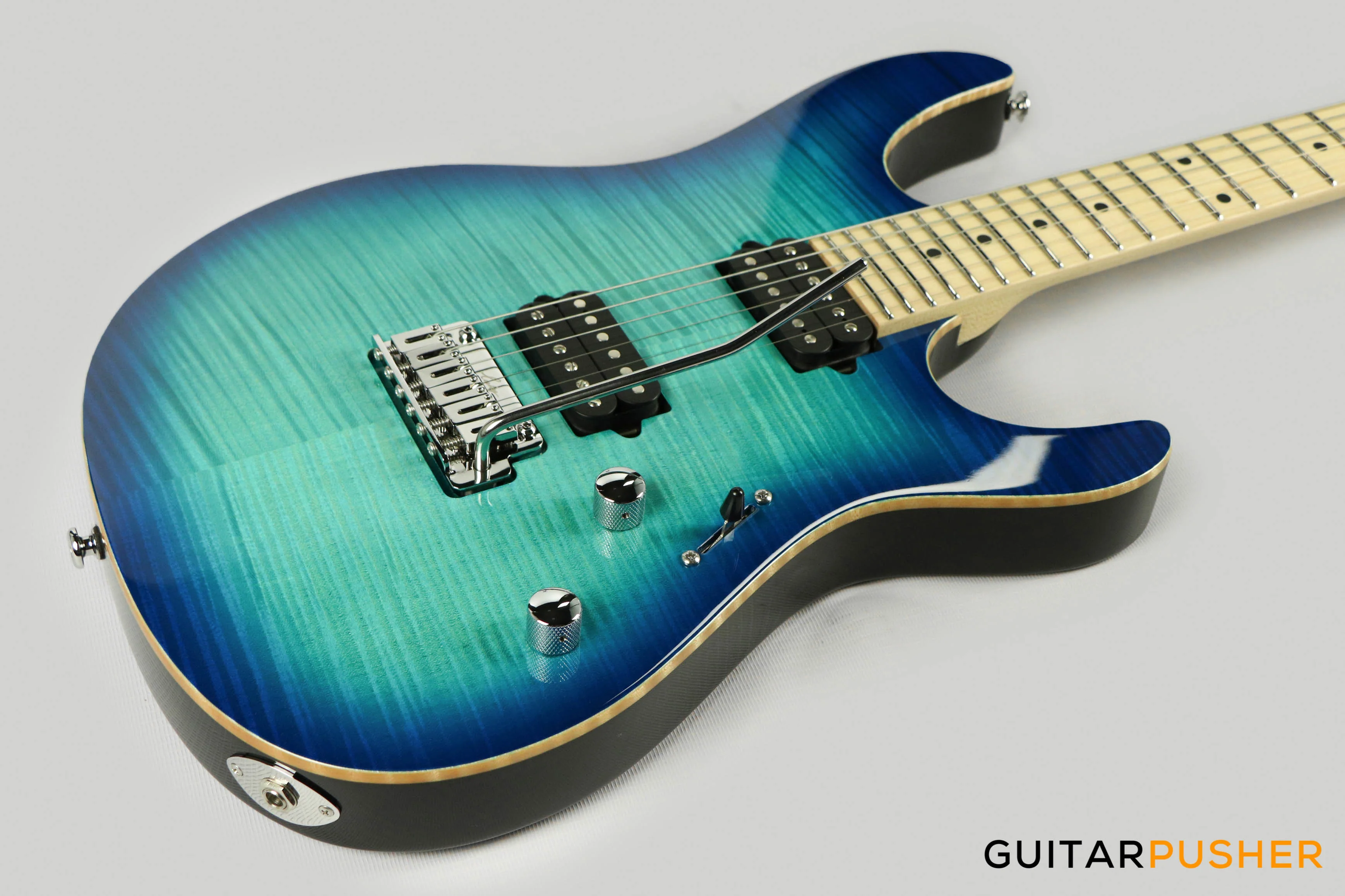 Leeky L-Series L25 HH S-Style(Flamed Maple Top/Maple Fingerboard) - Blue Burst - Image 11