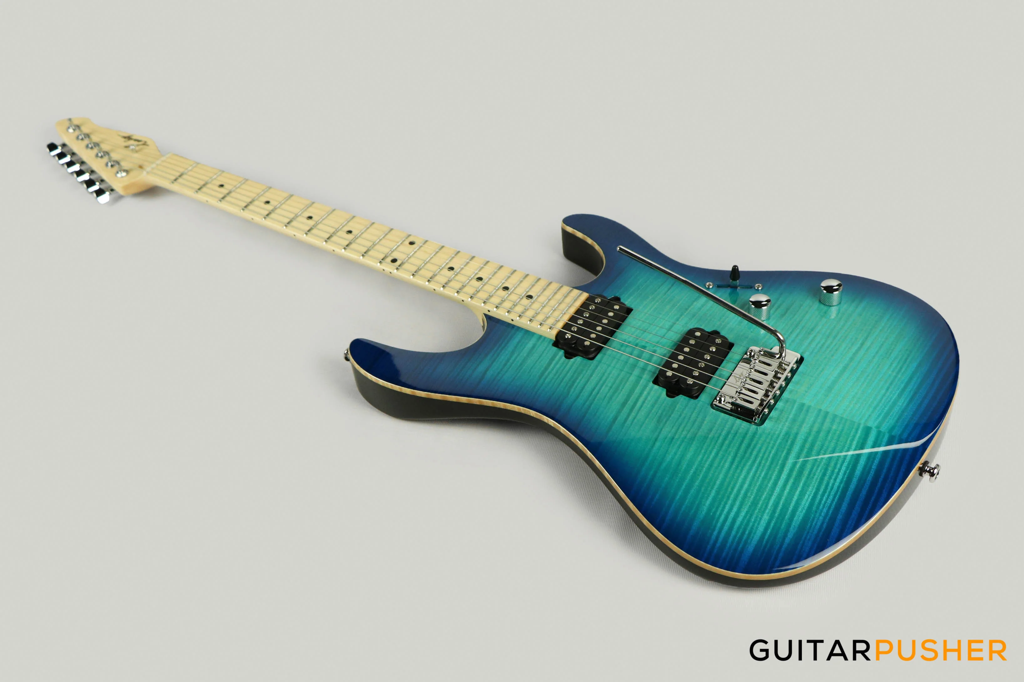 Leeky L-Series L25 HH S-Style(Flamed Maple Top/Maple Fingerboard) - Blue Burst - Image 9