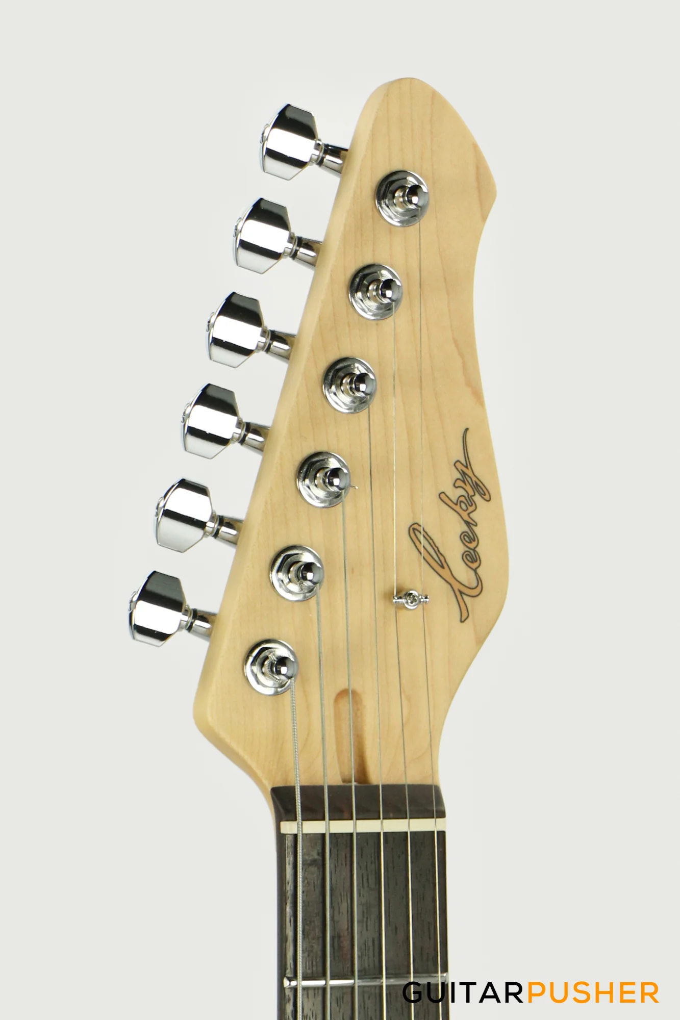 Leeky L-Series L25 HH S Style (Flamed Maple Top/Rosewood Fingerboard) - Fireburst - Image 5