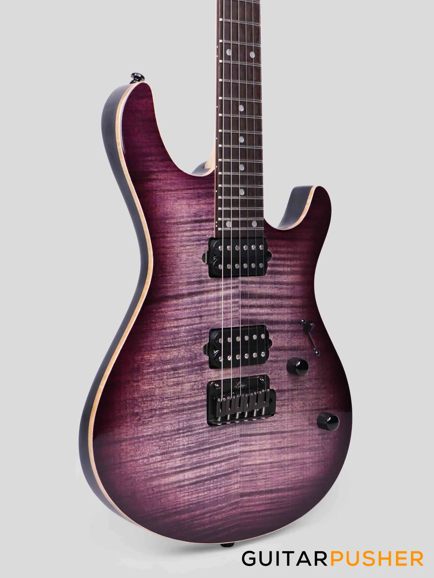Leeky R-Series R25 Electric Guitar (Flamed Maple Top/Rosewood Fingerboard) - Violet Burst - Image 3