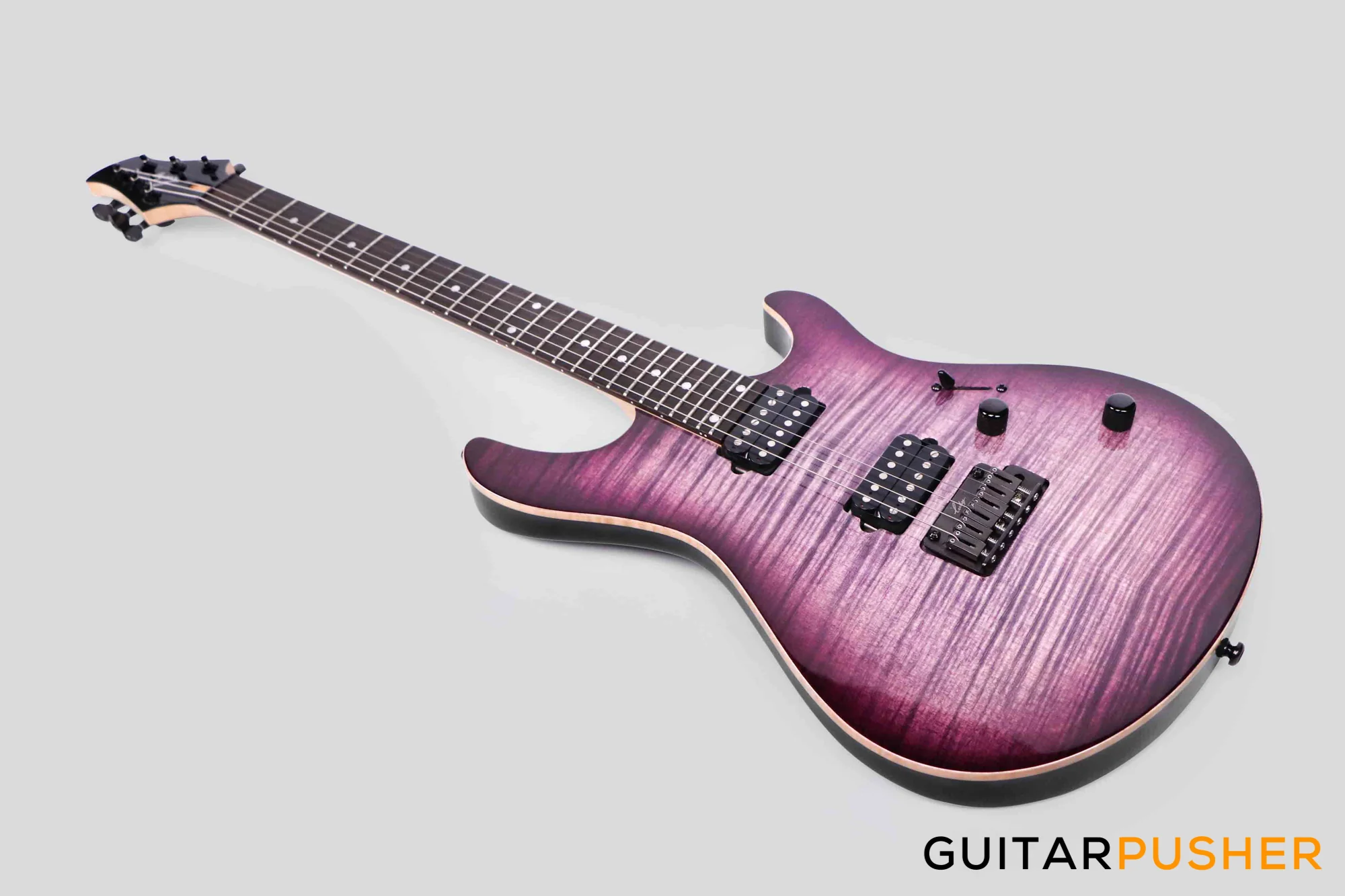 Leeky R-Series R25 Electric Guitar (Flamed Maple Top/Rosewood Fingerboard) - Violet Burst - Image 6