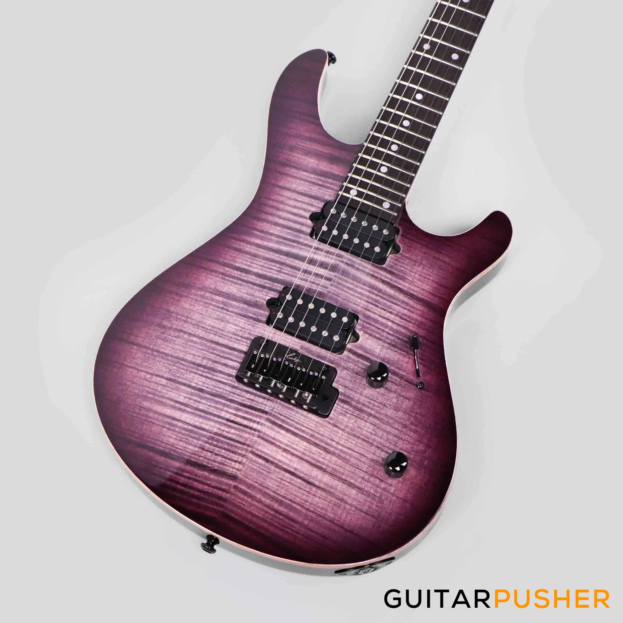 Leeky R-Series R25 Electric Guitar (Flamed Maple Top/Rosewood Fingerboard) - Violet Burst - Image 7