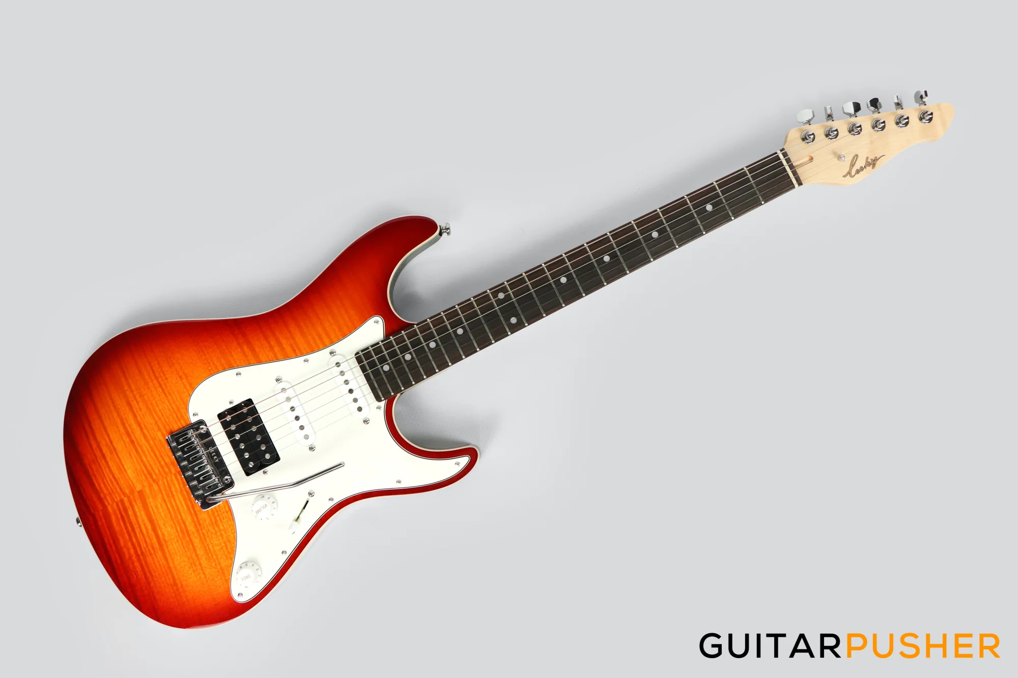 Leeky S Series S15 HSS S Style Electric Guitar (Flamed Maple Top/Rosewood Fingerboard) - Tobacco Sunburst - Image 11