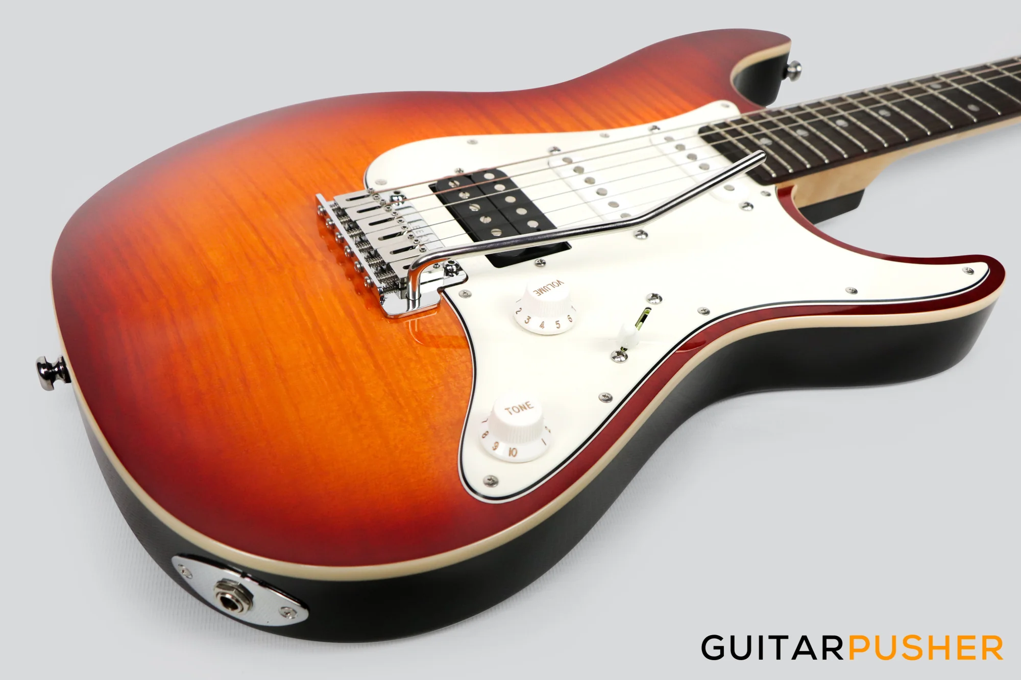 Leeky S Series S15 HSS S Style Electric Guitar (Flamed Maple Top/Rosewood Fingerboard) - Tobacco Sunburst - Image 12