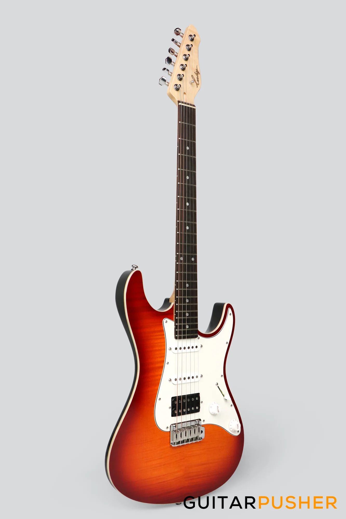 Leeky S Series S15 HSS S Style Electric Guitar (Flamed Maple Top/Rosewood Fingerboard) - Tobacco Sunburst - Image 3