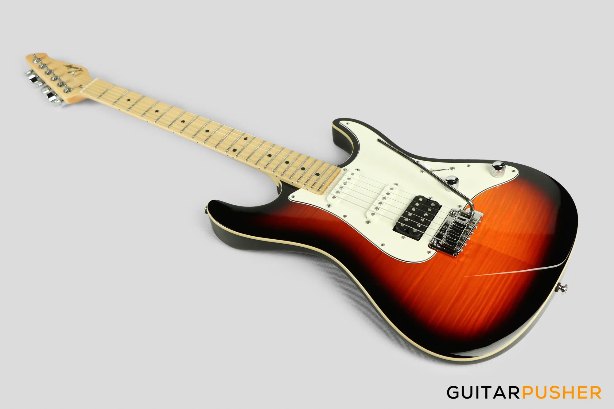 Leeky S-Series S15 S Style (Flamed Maple Top/Maple Fingerboard) - Fireburst Transblack - Image 11