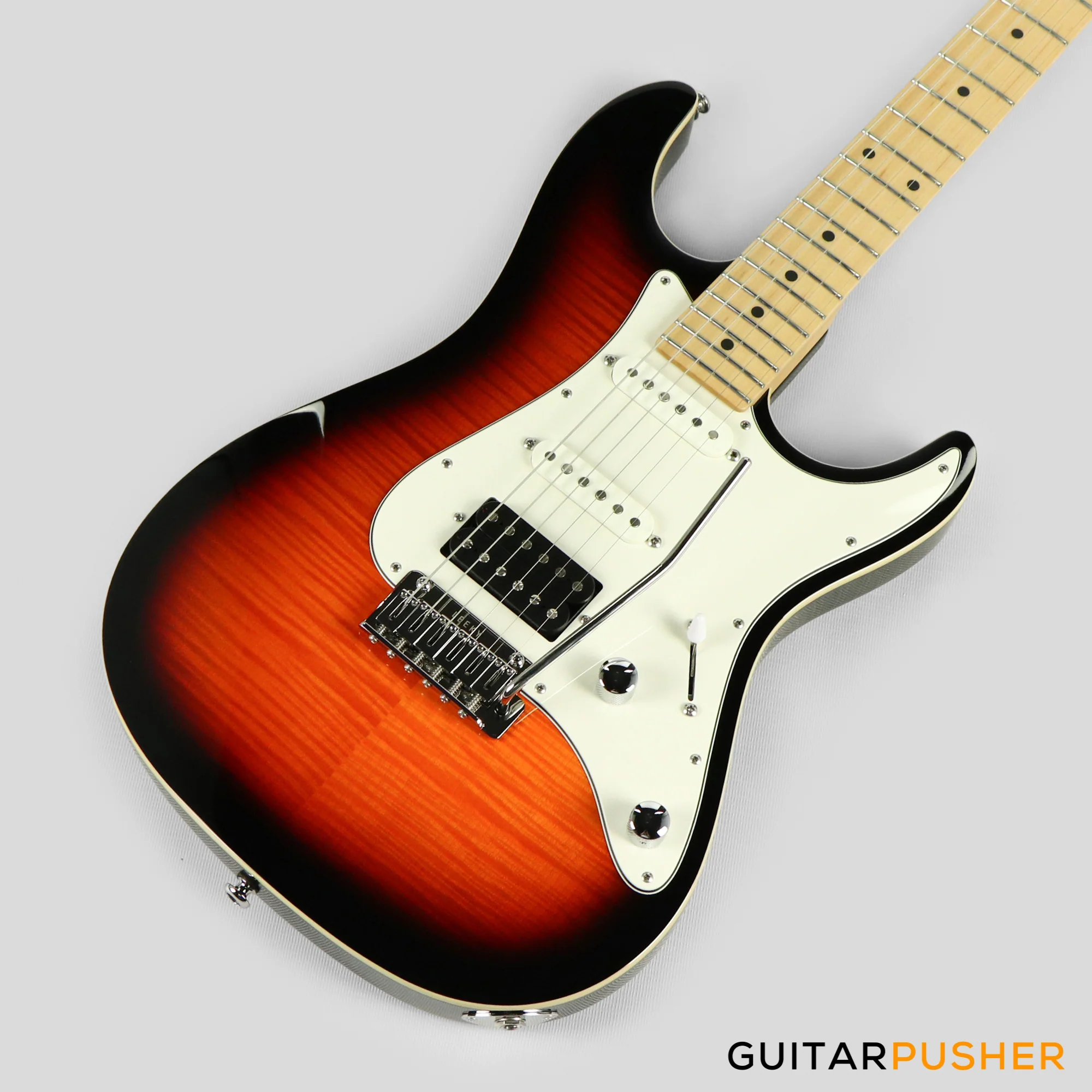 Leeky S-Series S15 S Style (Flamed Maple Top/Maple Fingerboard) - Fireburst Transblack - Image 12