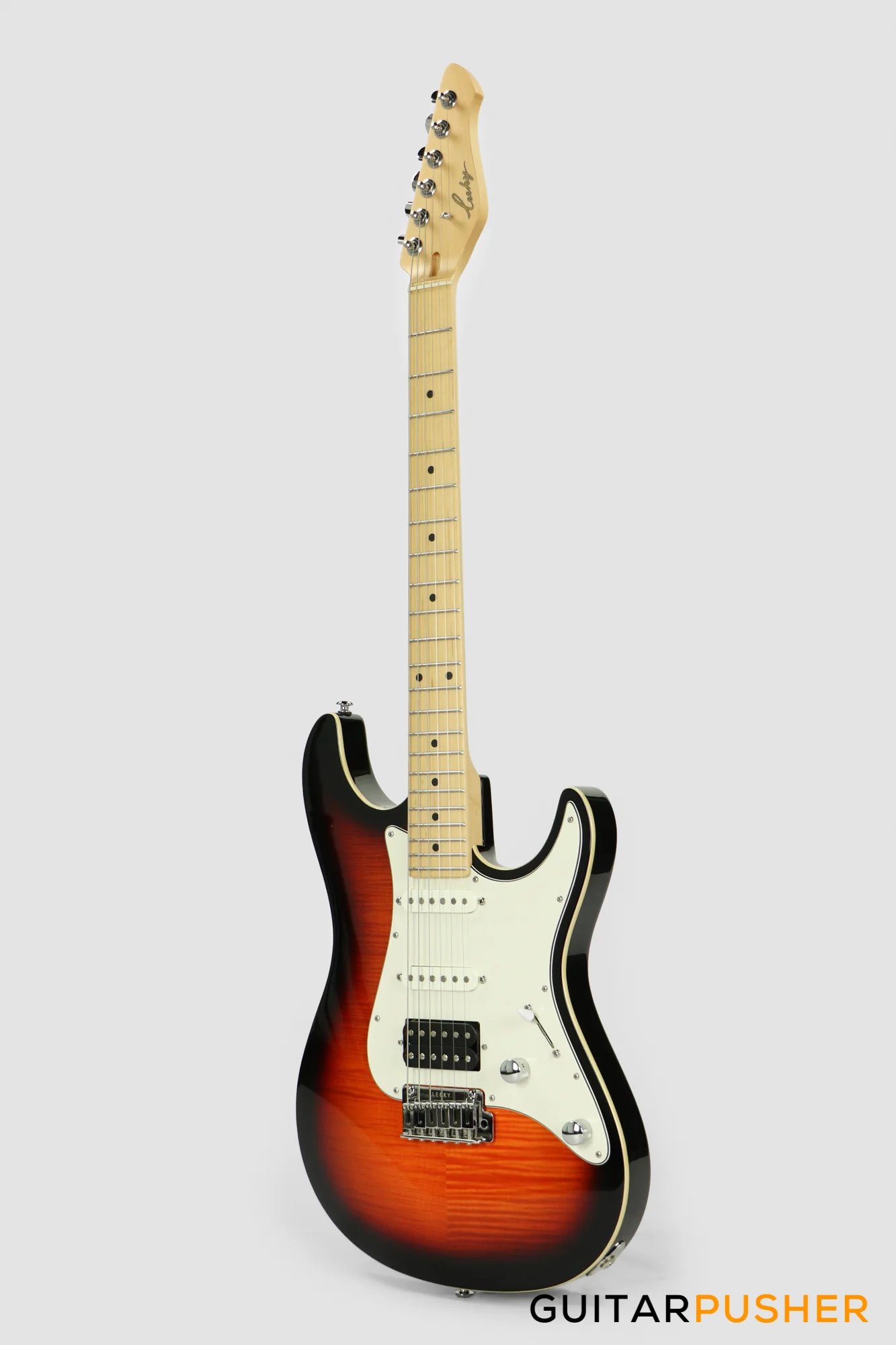 Leeky S-Series S15 S Style (Flamed Maple Top/Maple Fingerboard) - Fireburst Transblack - Image 8