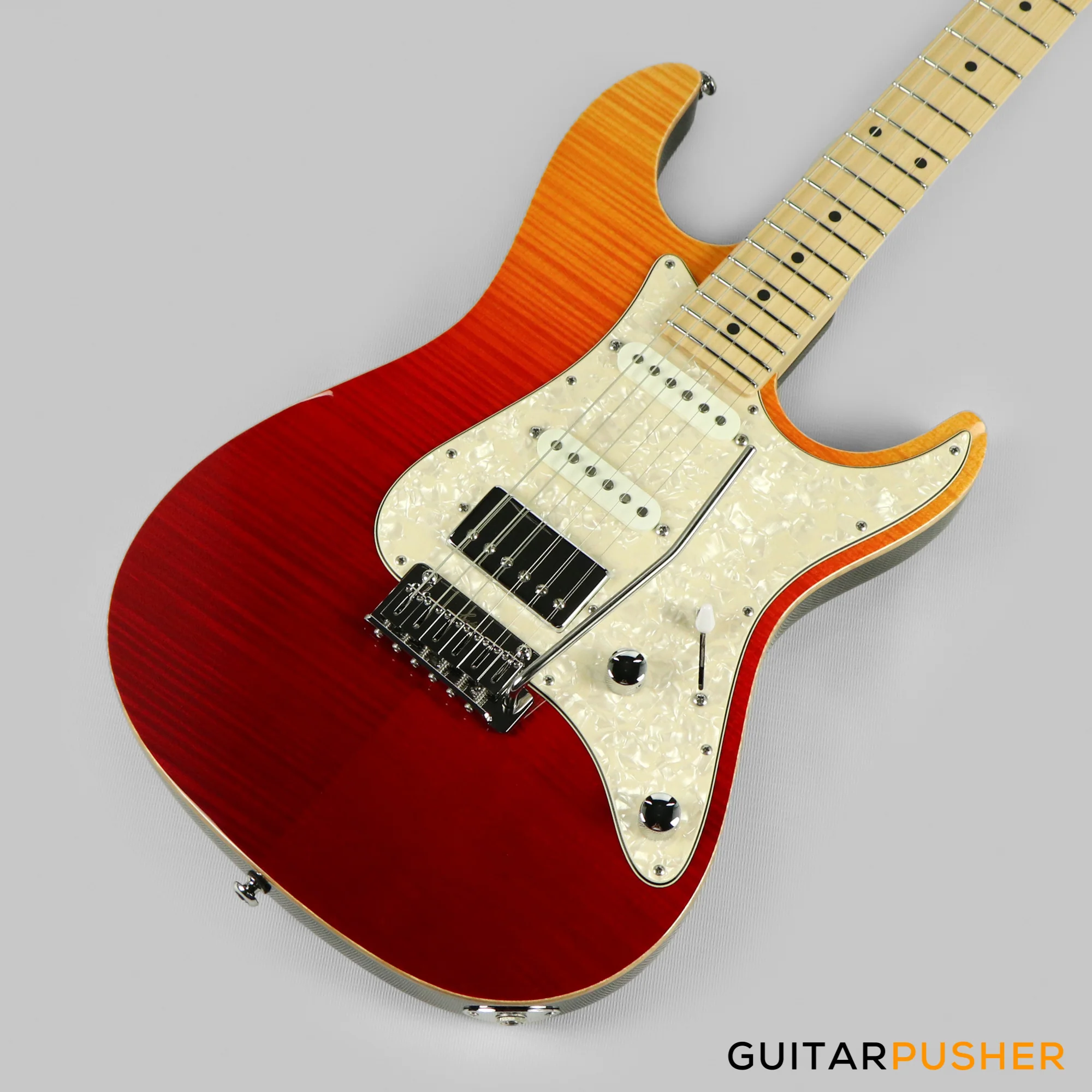 Leeky S-Series S25 Stratocaster (Flamed Maple Top/Maple Fingerboard) - Desert Gradient - Image 10