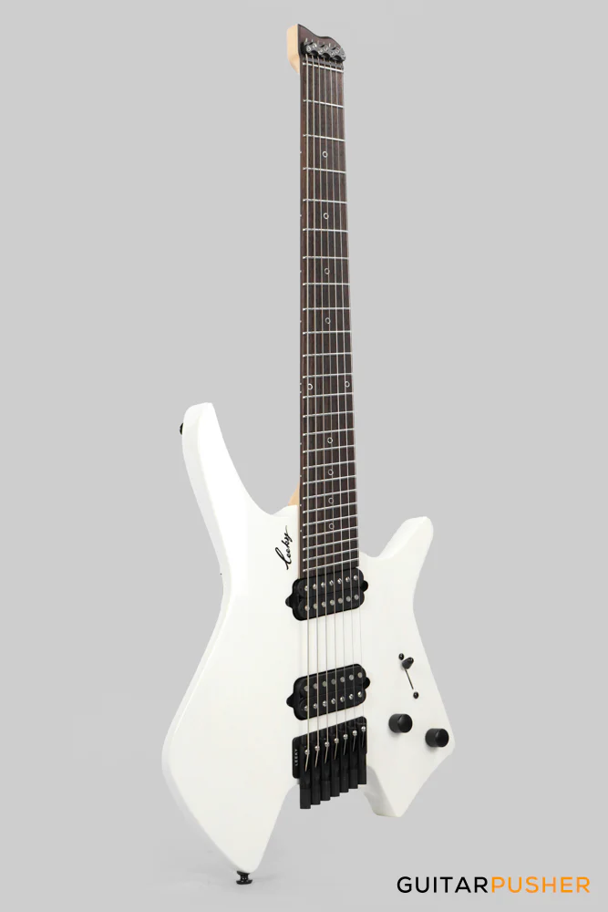Leeky X-Series X10-7 7-String Headless Electric Guitar Basswood Body Maple Neck Rosewood Fingerboard - Pearl White - Image 4