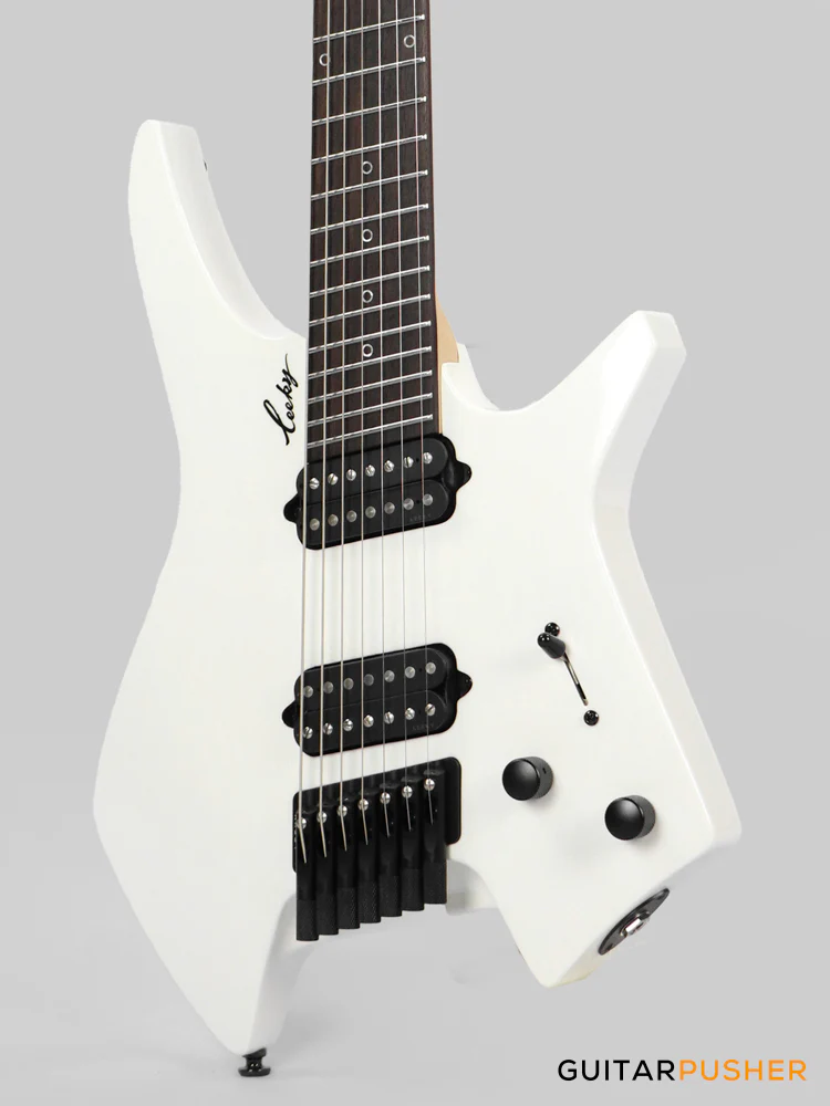 Leeky X-Series X10-7 7-String Headless Electric Guitar Basswood Body Maple Neck Rosewood Fingerboard - Pearl White - Image 9