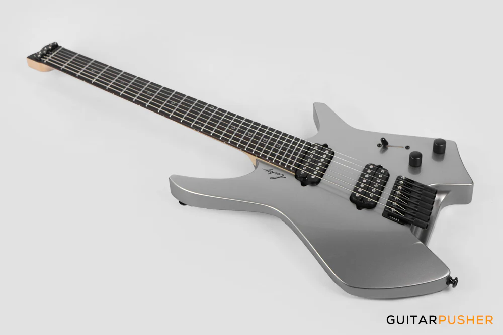 Leeky X-Series X10-7 7-String Headless Electric Guitar Basswood Body Maple Neck Rosewood Fingerboard - Titanium Gray - Image 12