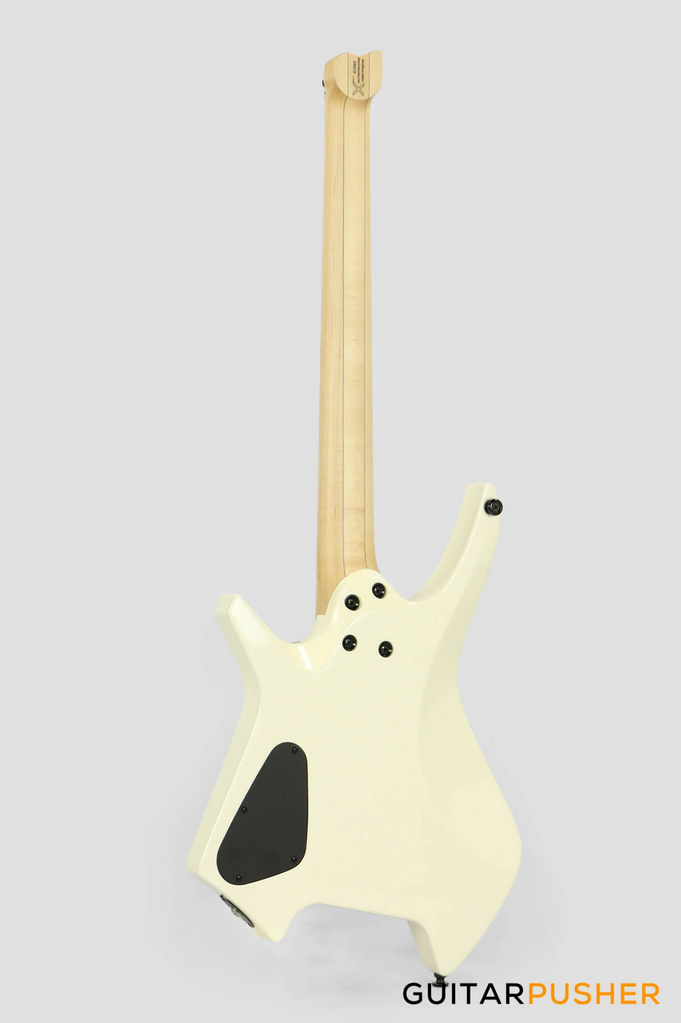 Leeky X-Series X10 Headless Electric Guitar Basswood Body Maple Neck - Pearl White - Image 5