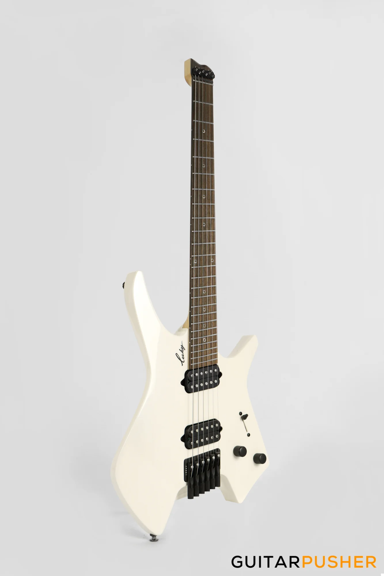 Leeky X-Series X10 Headless Electric Guitar - Pearl White - Image 3