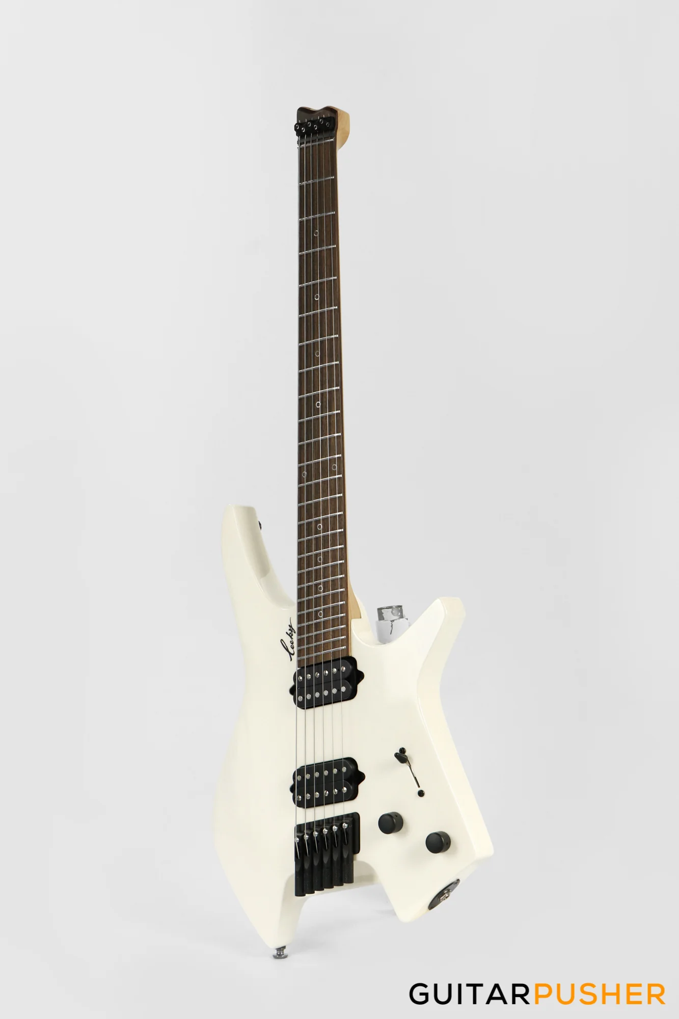 Leeky X-Series X10 Headless Electric Guitar - Pearl White - Image 5