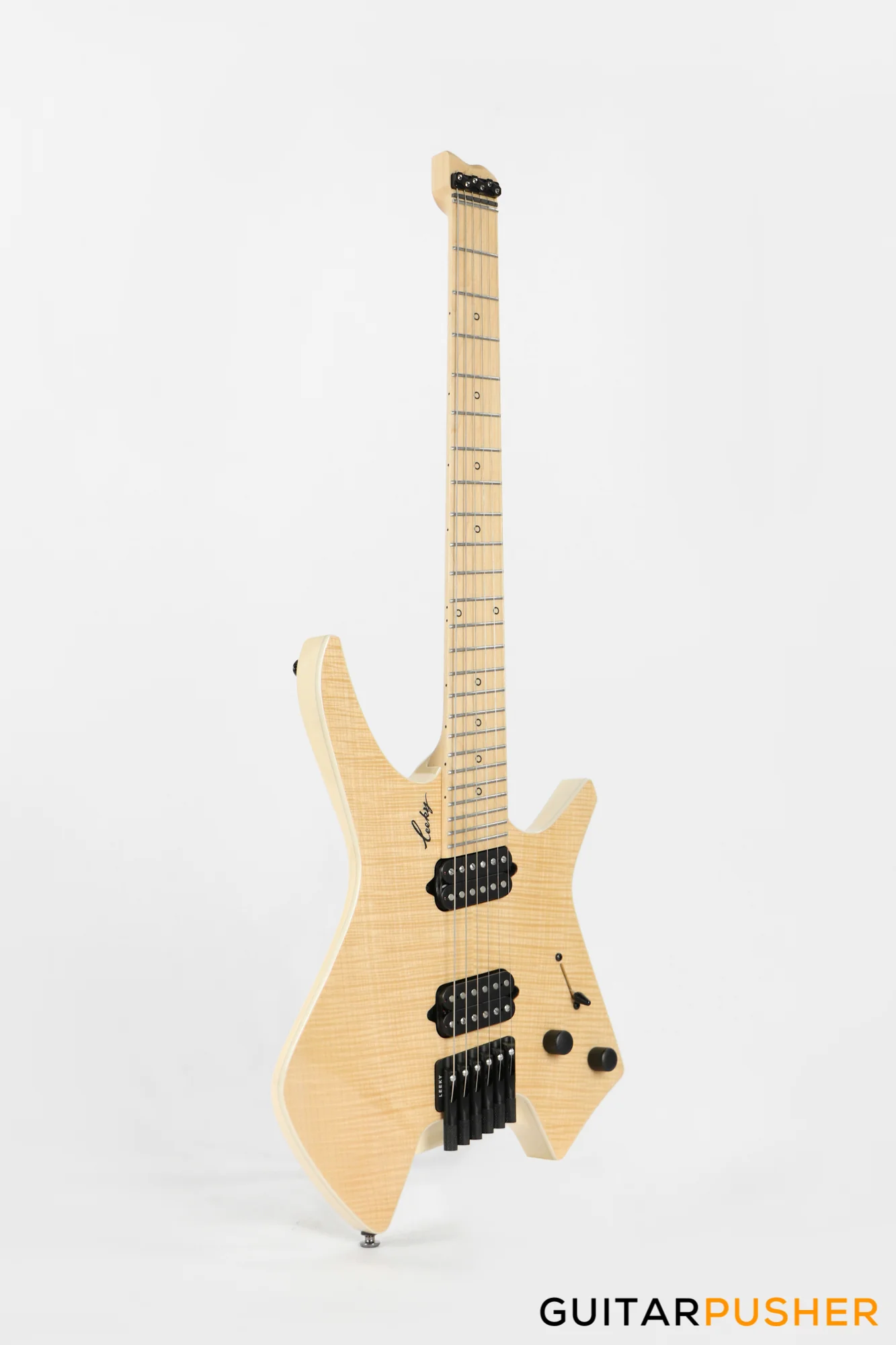 Leeky X-Series X15 Headless Electric Guitar - Natural - Image 3