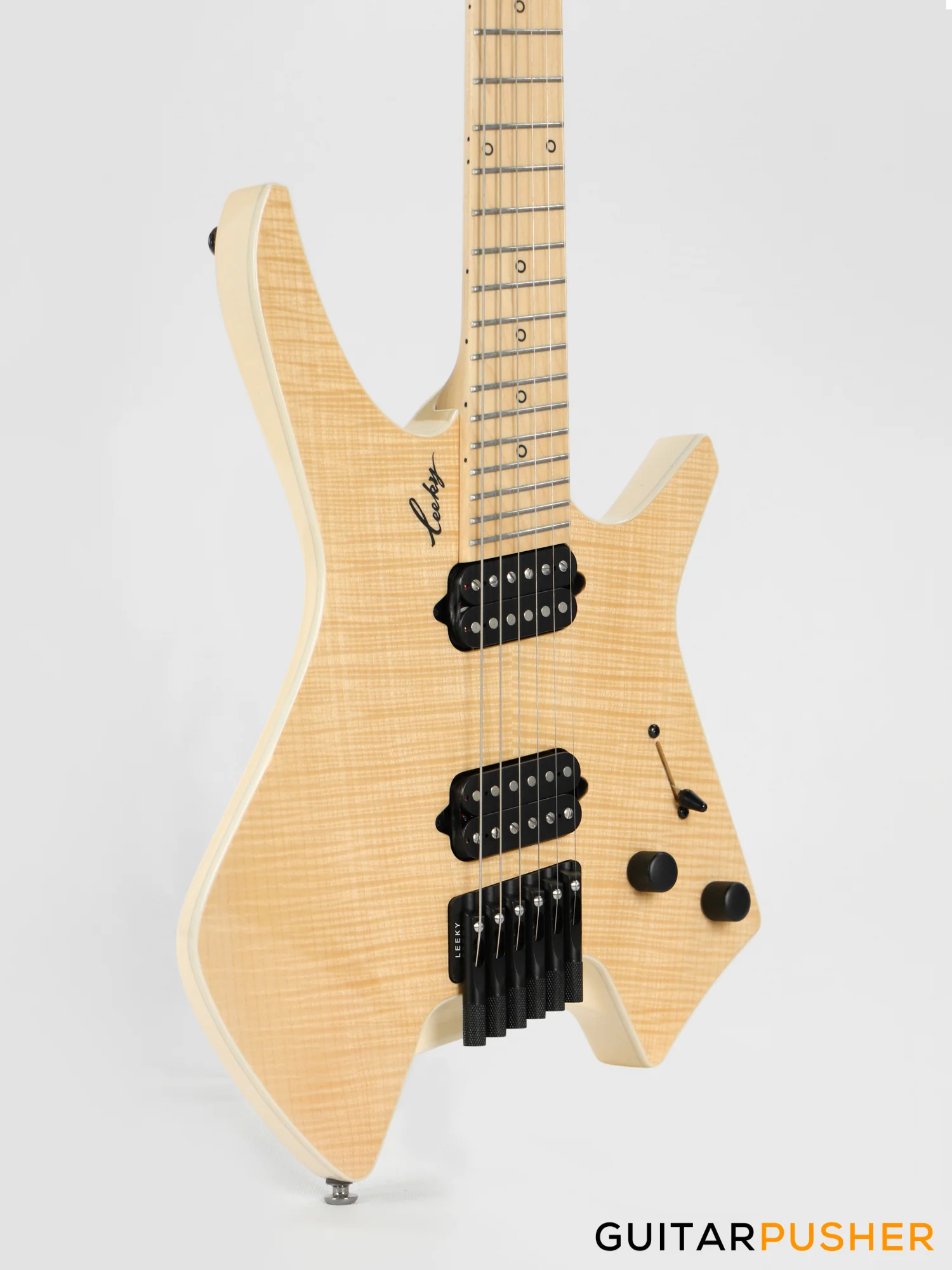Leeky X-Series X15 Headless Electric Guitar - Natural - Image 4