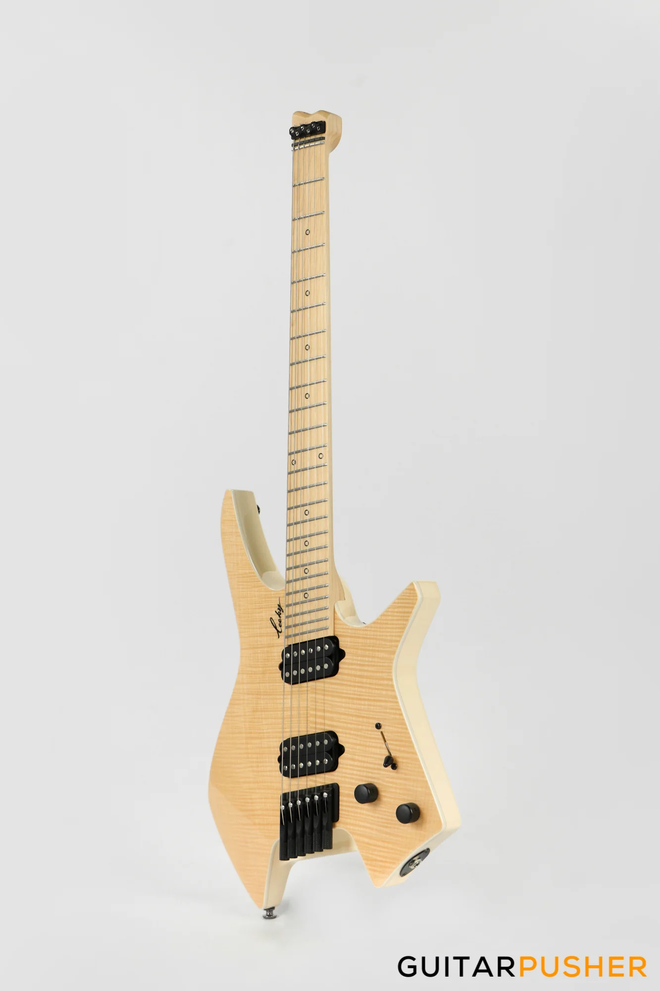 Leeky X-Series X15 Headless Electric Guitar - Natural - Image 6