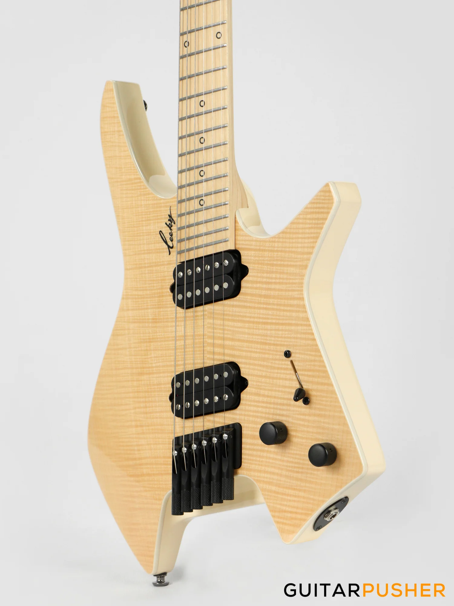 Leeky X-Series X15 Headless Electric Guitar - Natural - Image 7