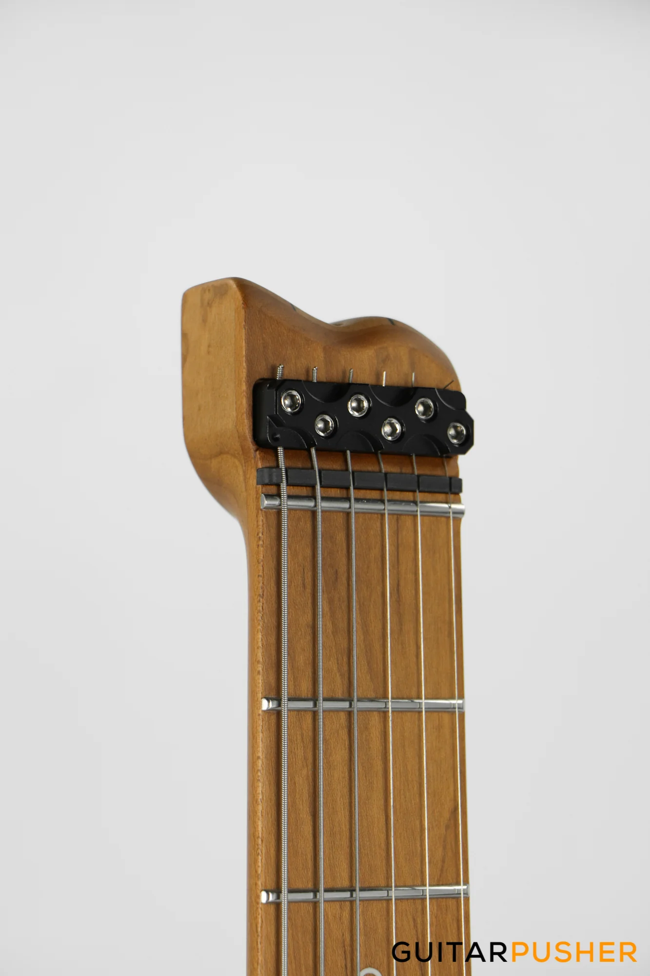Leeky X-Series X25 Headless Electric Guitar - Pink Burst - Image 5
