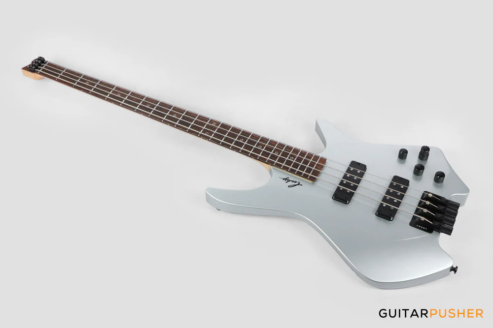 Leeky Y-Series Y10 Headless BASS 4-String Basswood Body Rosewood Neck - Gray - Image 11
