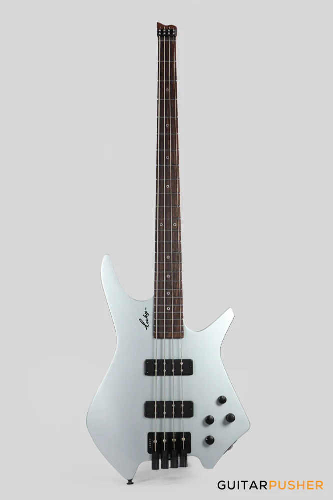 Leeky Y-Series Y10 Headless BASS 4-String Basswood Body Rosewood Neck - Gray - Image 2