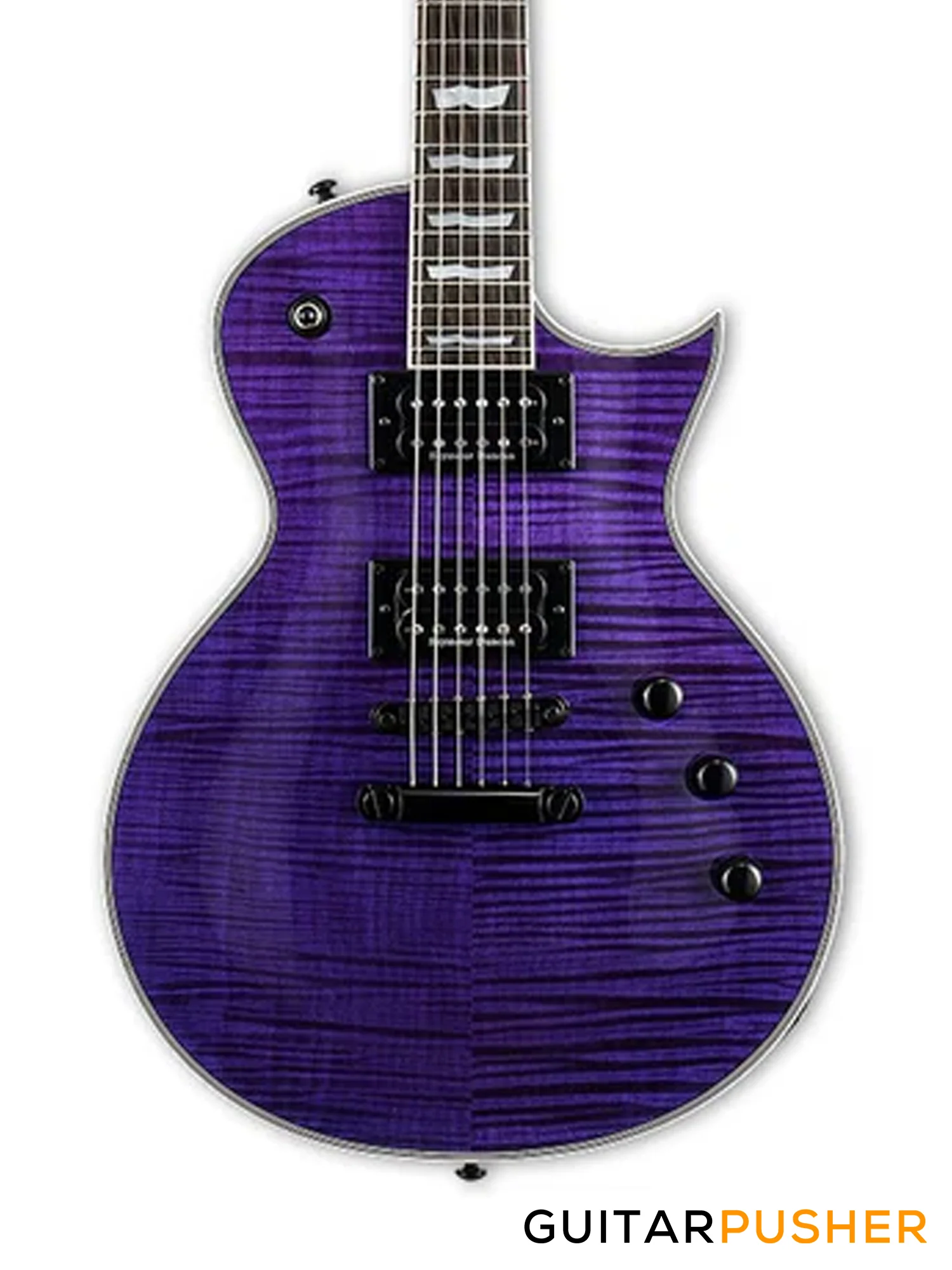 LTD EC-1000 Duncan Singlecut Electric Guitar w/ Seymour Duncan Jazz/Custom-5 Humbucker Pickups - See Thru Purple