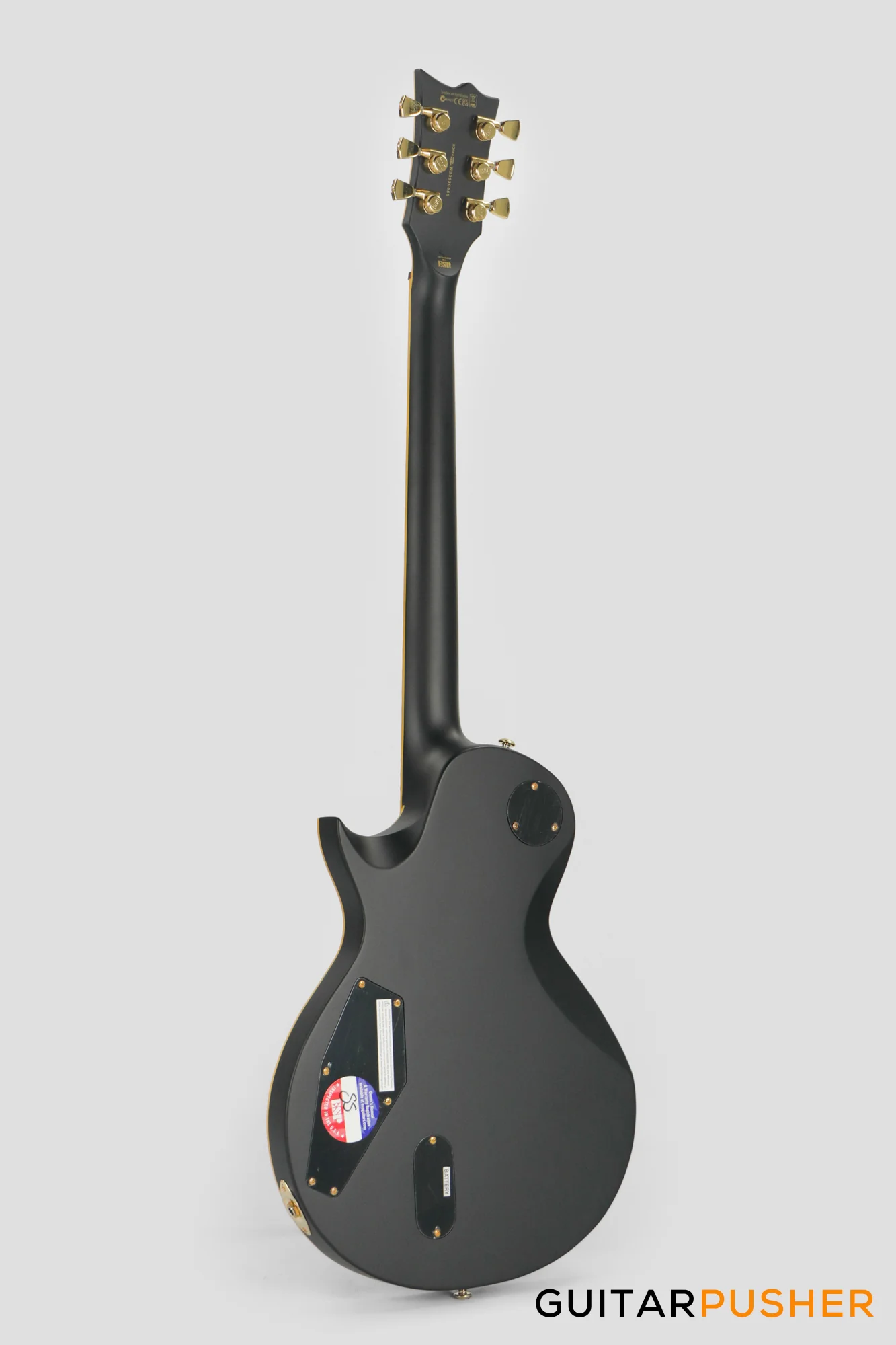 LTD EC-1000 Singlecut Electric Guitar w/ EMG 60/81 Humbucker Pickups - Vintage Black - Image 8