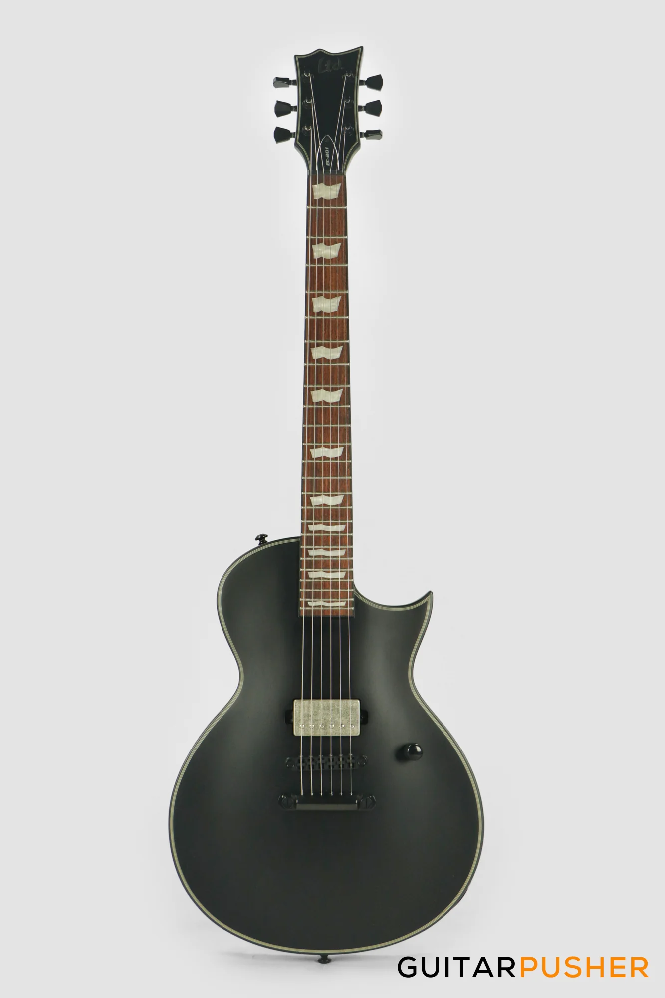 LTD EC-201 Singlecut Electric Guitar - Black Satin - Image 2