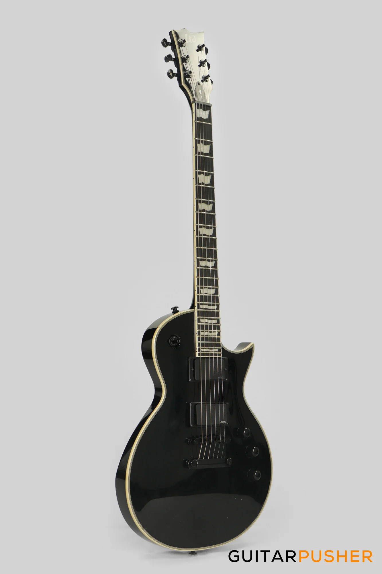 LTD EC-401 Singlecut Electric Guitar w/ EMG 60/81 Humbucker Pickups - Black - Image 3